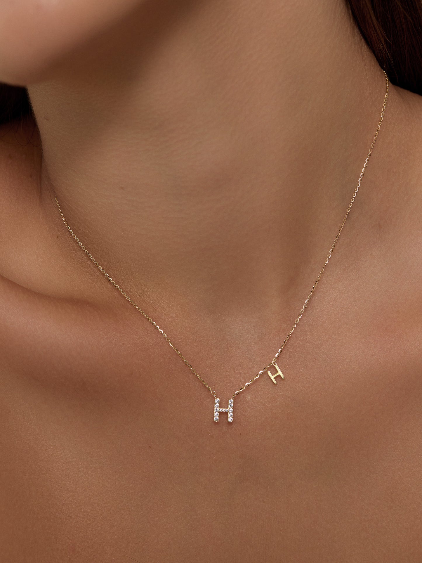 With the Letter "H" Necklace