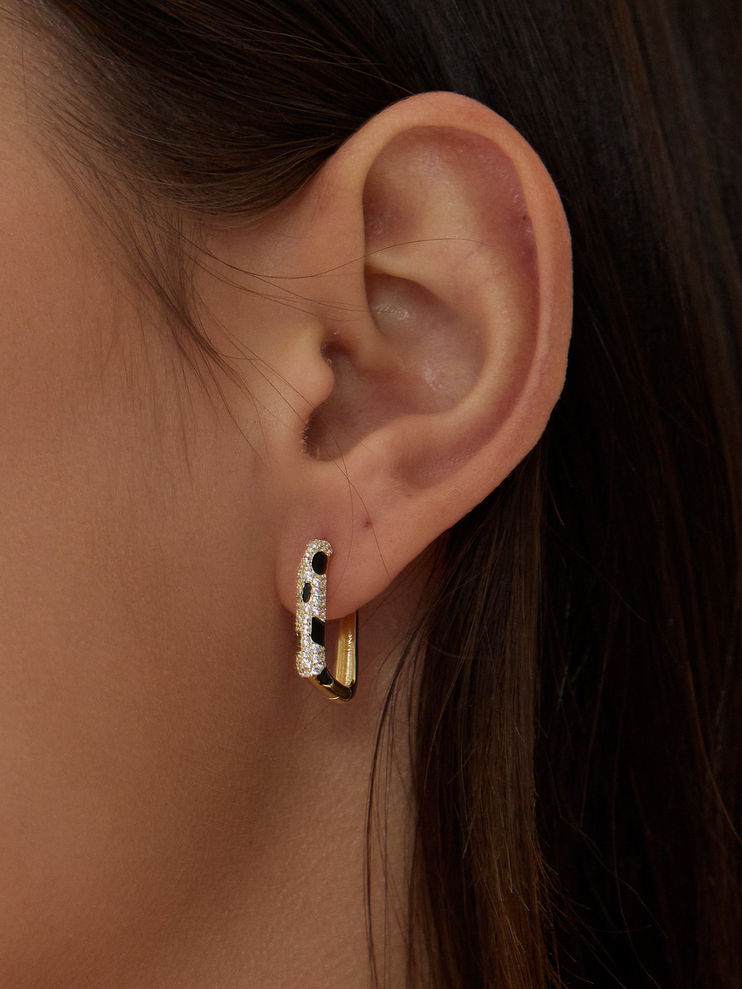 14K Gold Plated Silver Clichy Leopard Earrings