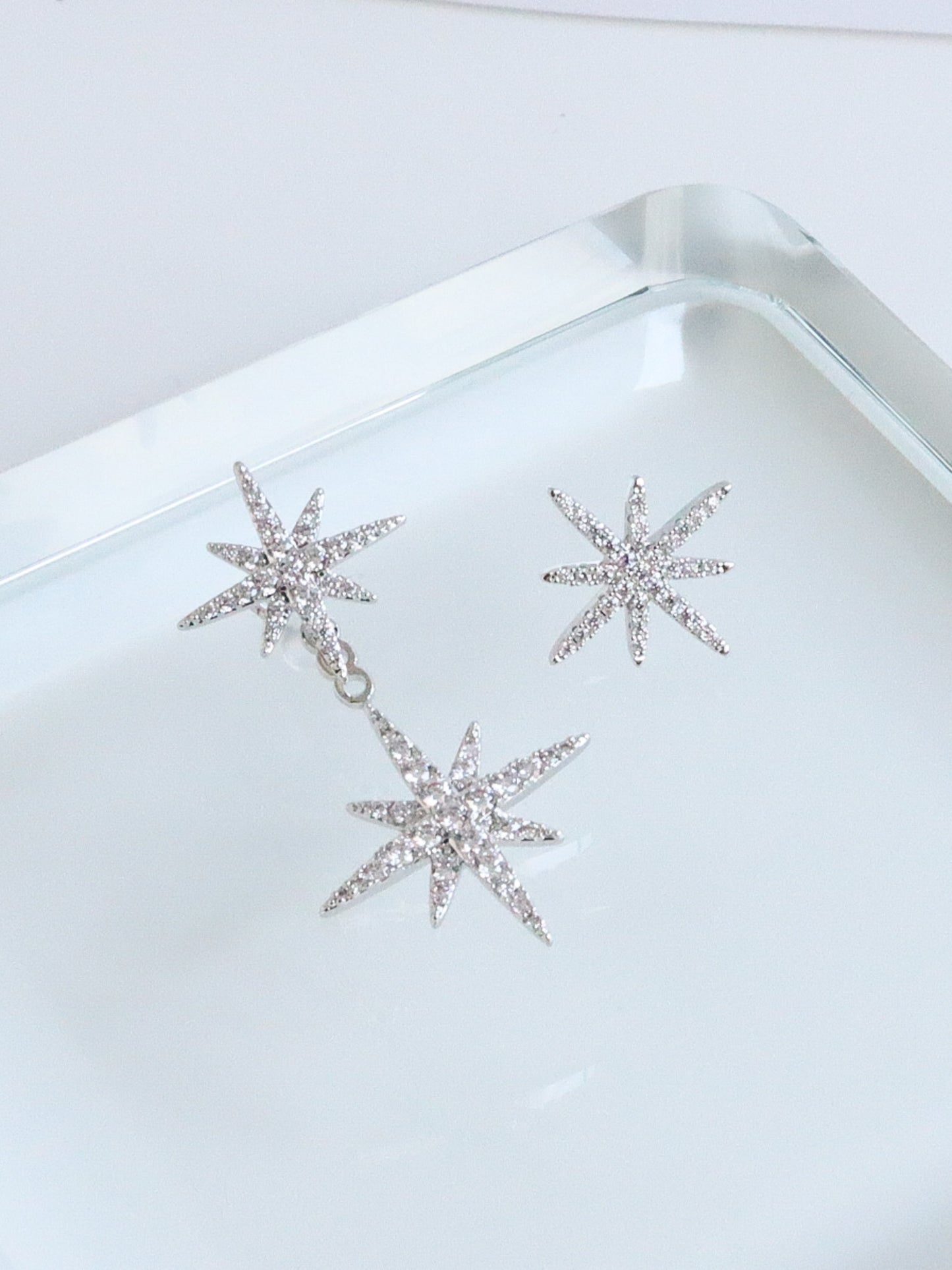 Corsica Asymmetry Polar Star Earrings