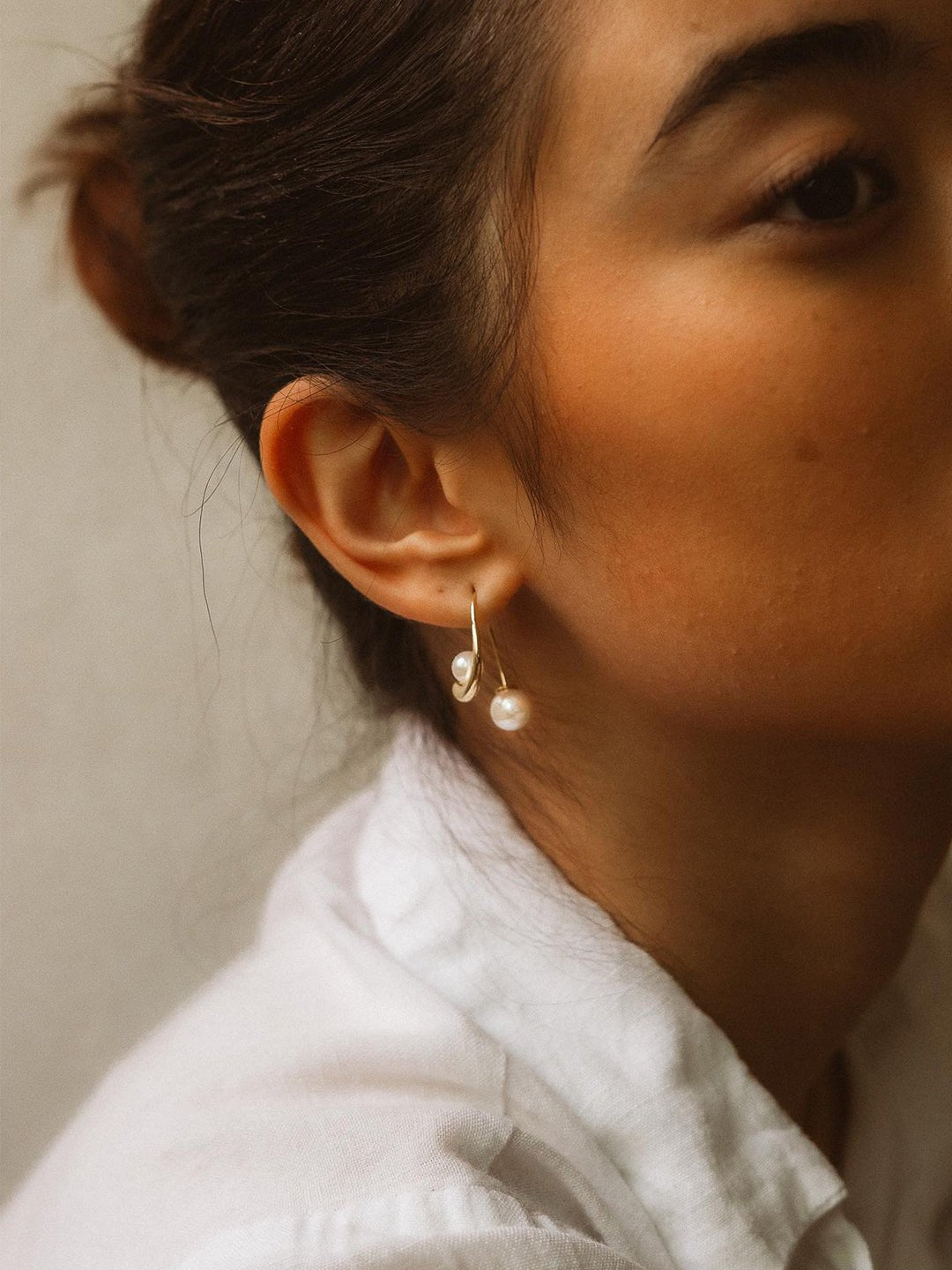 14K Gold Plated Pearl Rhythm Earrings - Revermejewelry