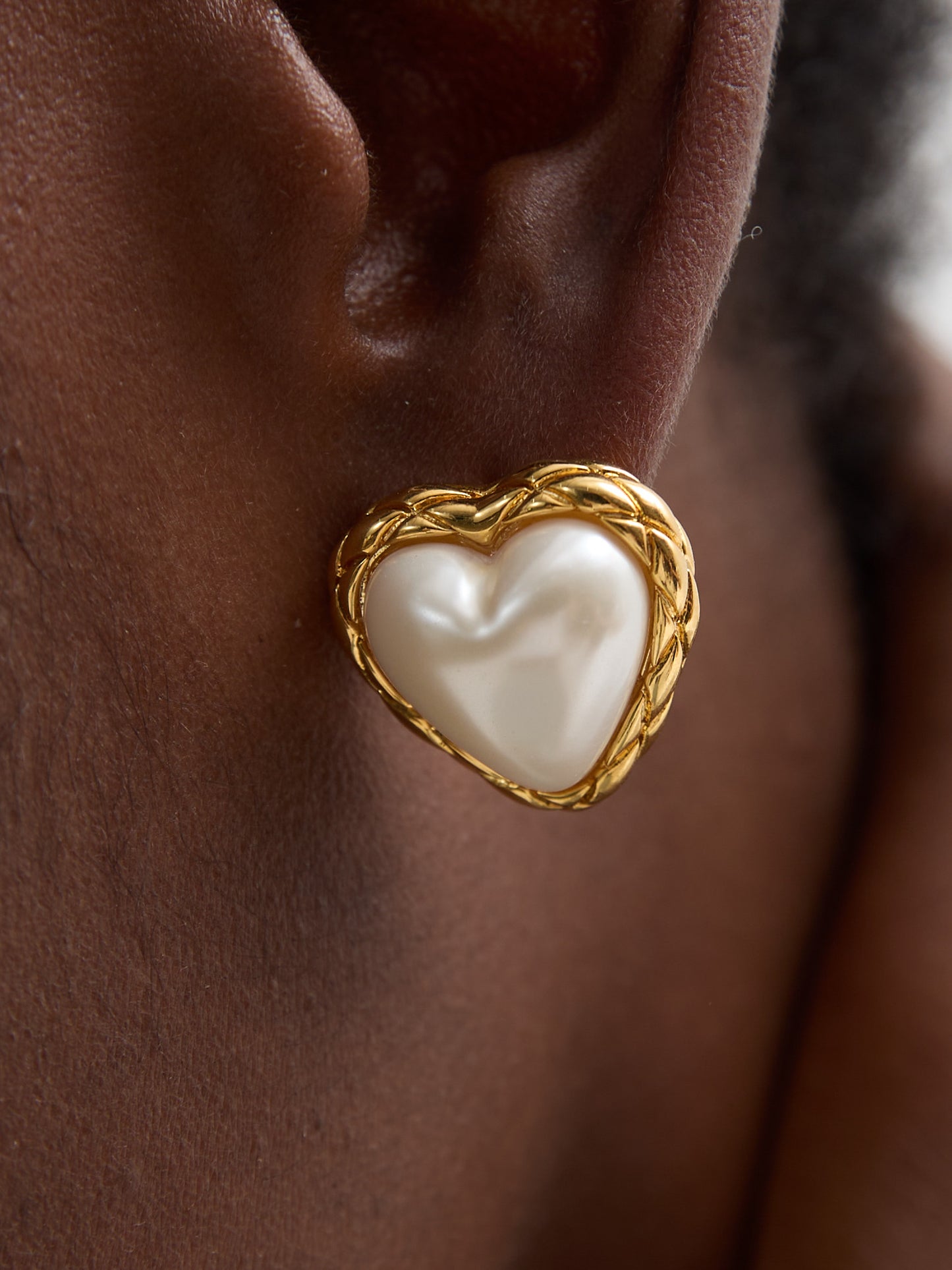 14K Gold Plated Shape of My Heart Earrings