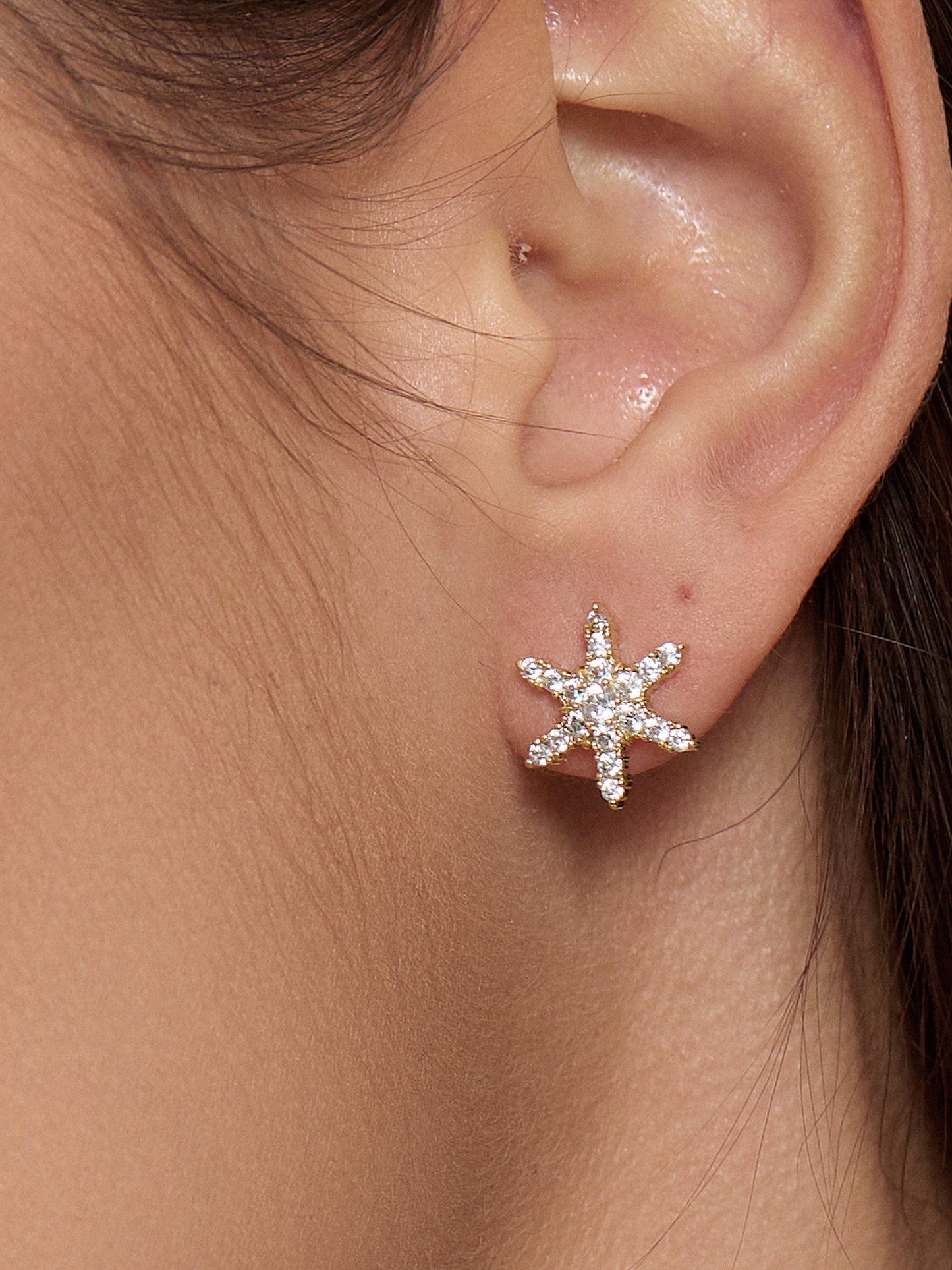 Bordeaux Snowflake Earrings
