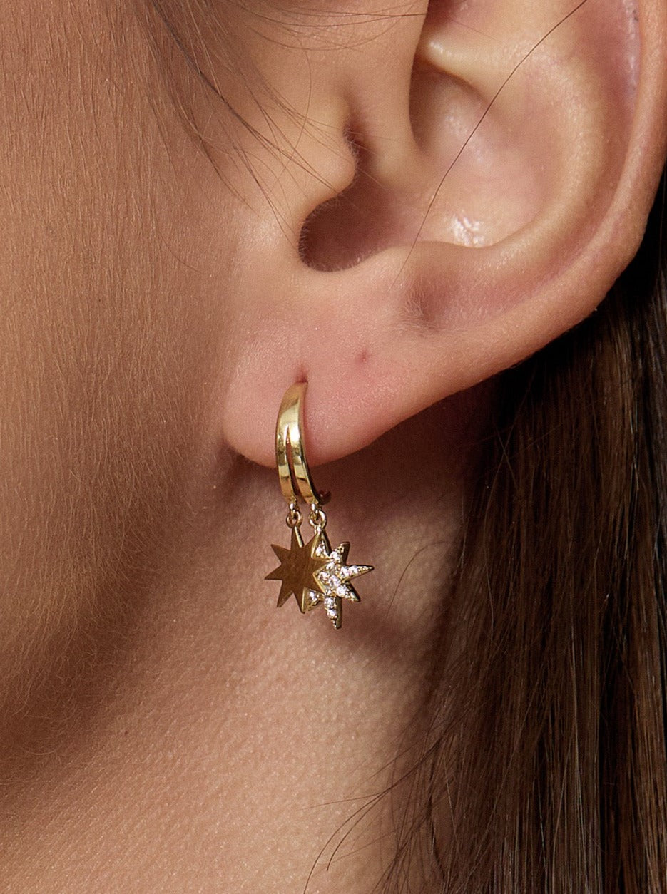 Alsace Star Hoop Earrings