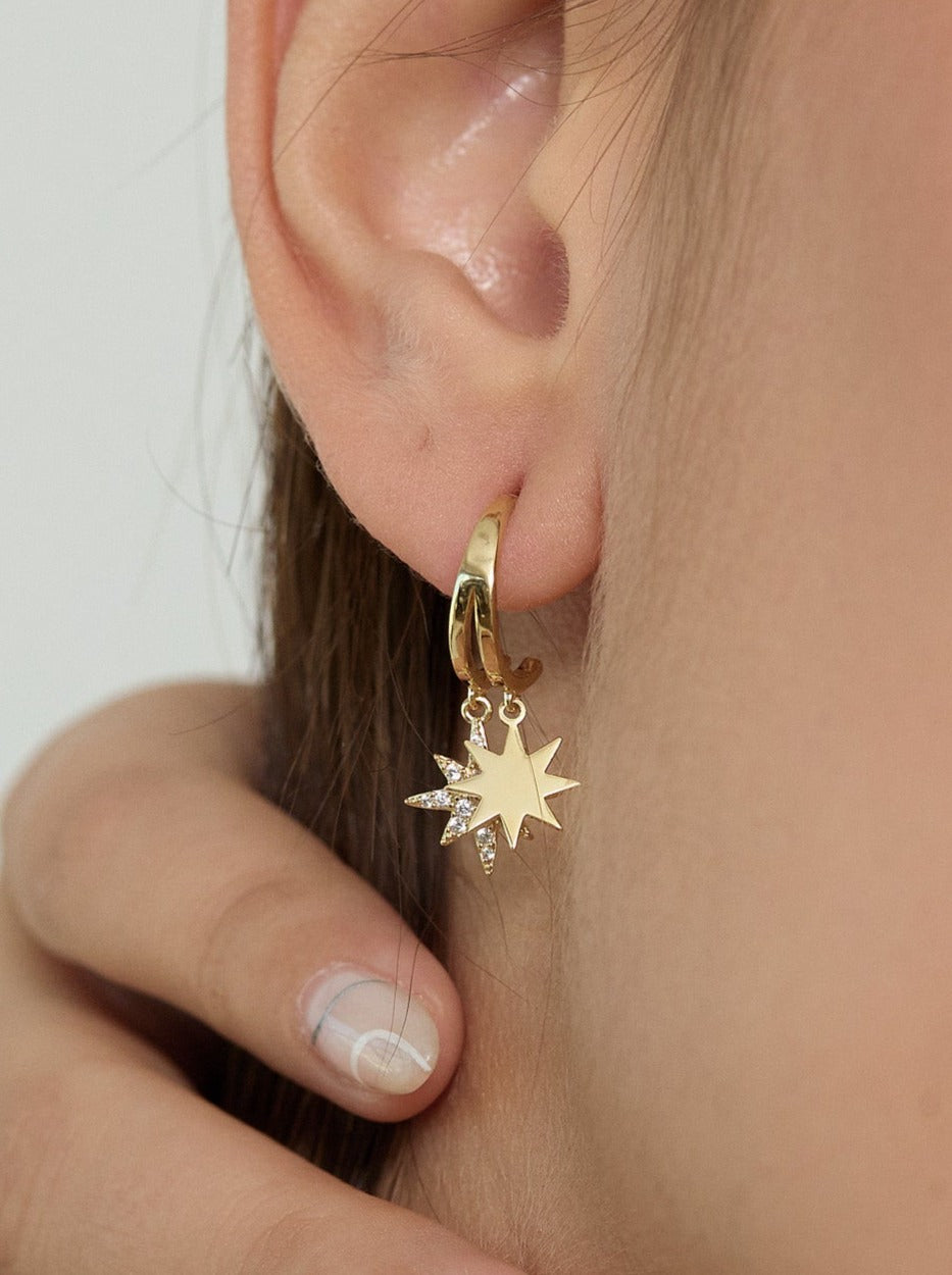 Alsace Star Hoop Earrings