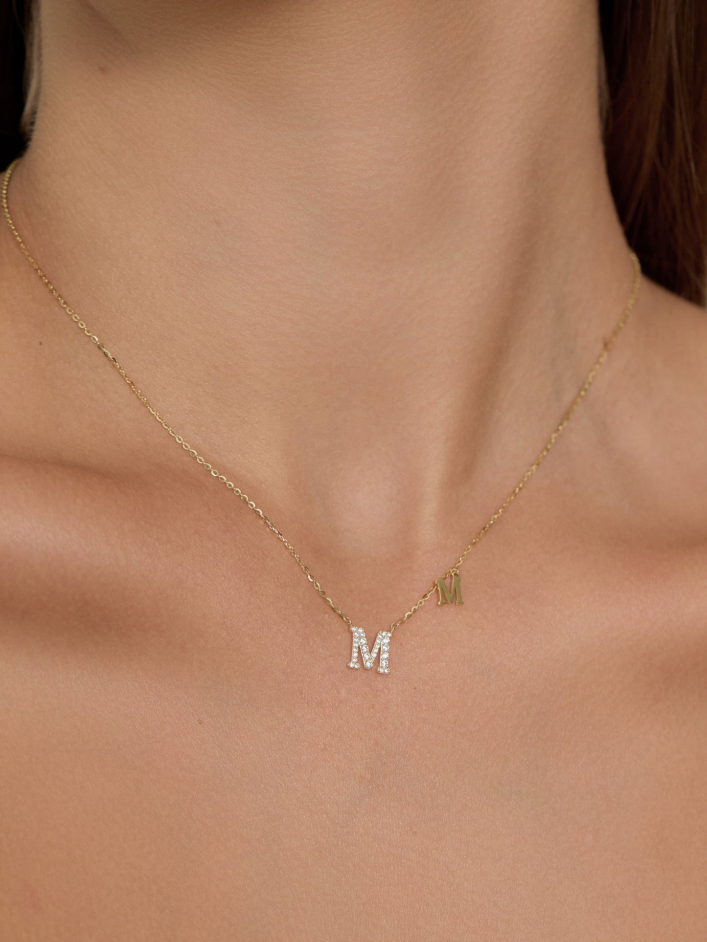 With the Letter "M" Necklace