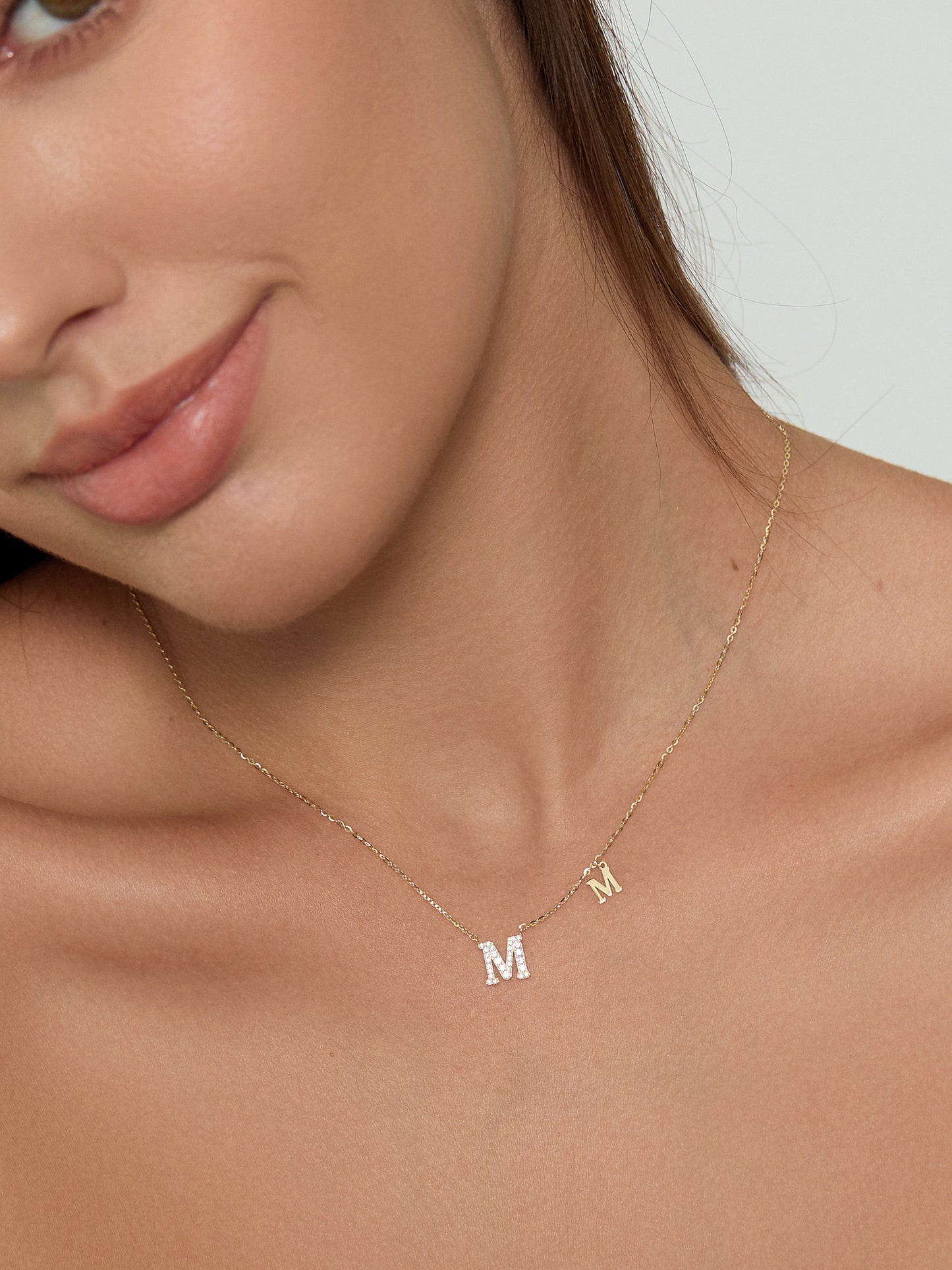 With the Letter "M" Necklace