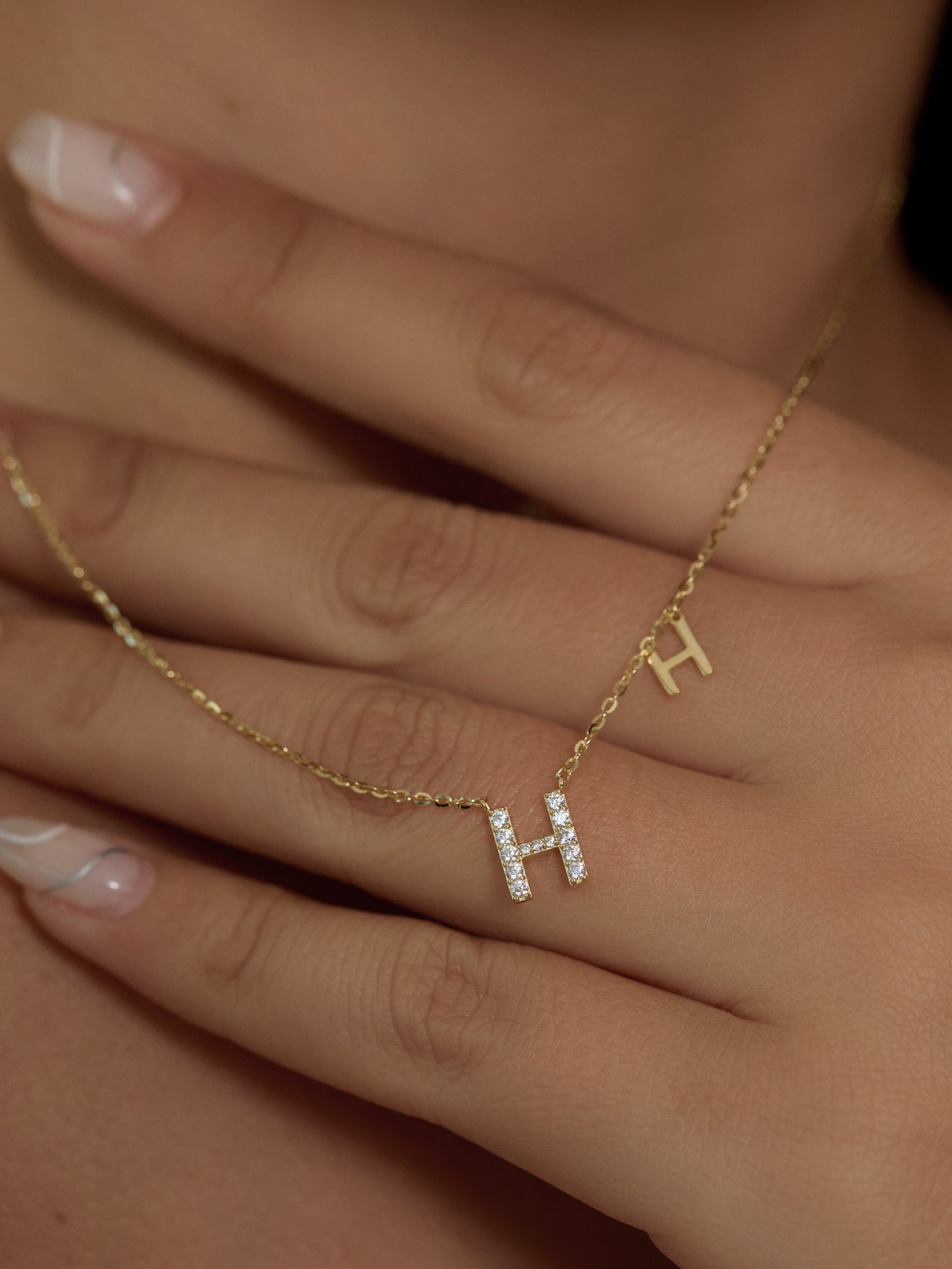 With the Letter "H" Necklace