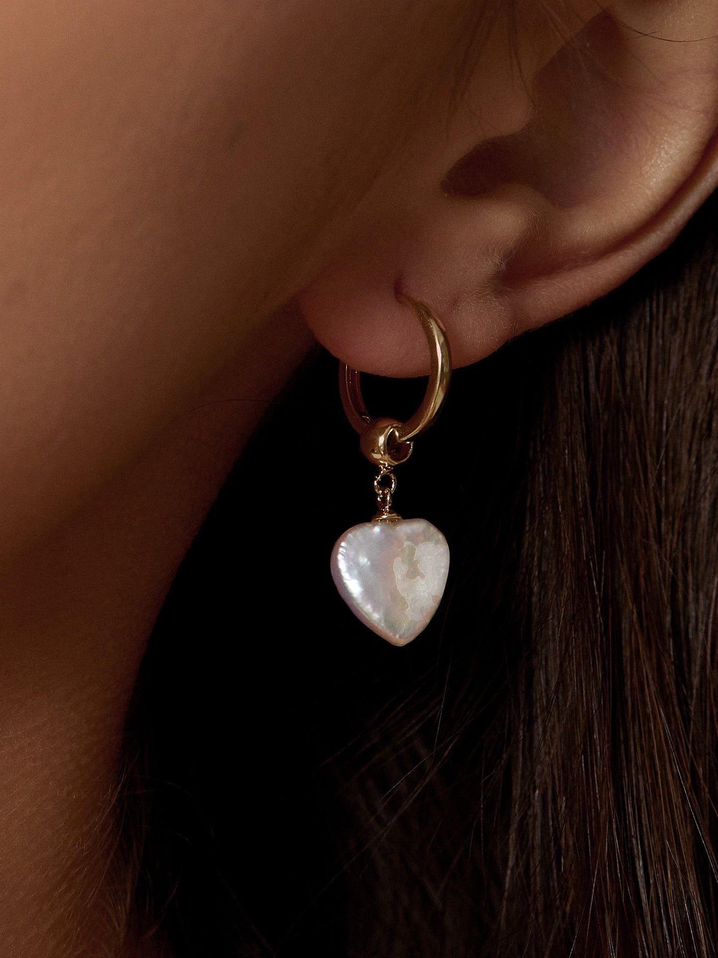 Rivoli Baroque Pearl Hoop Earrings