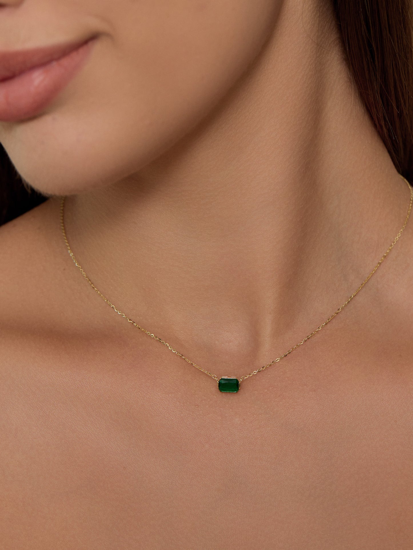 Limoges Emerald Cut Necklace