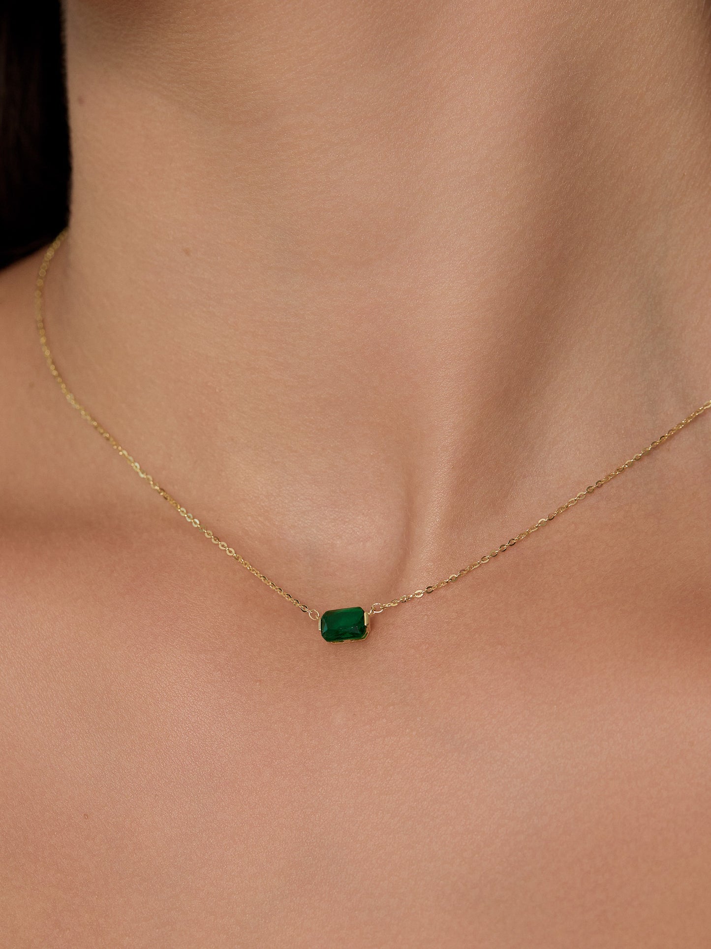 Limoges Emerald Cut Necklace