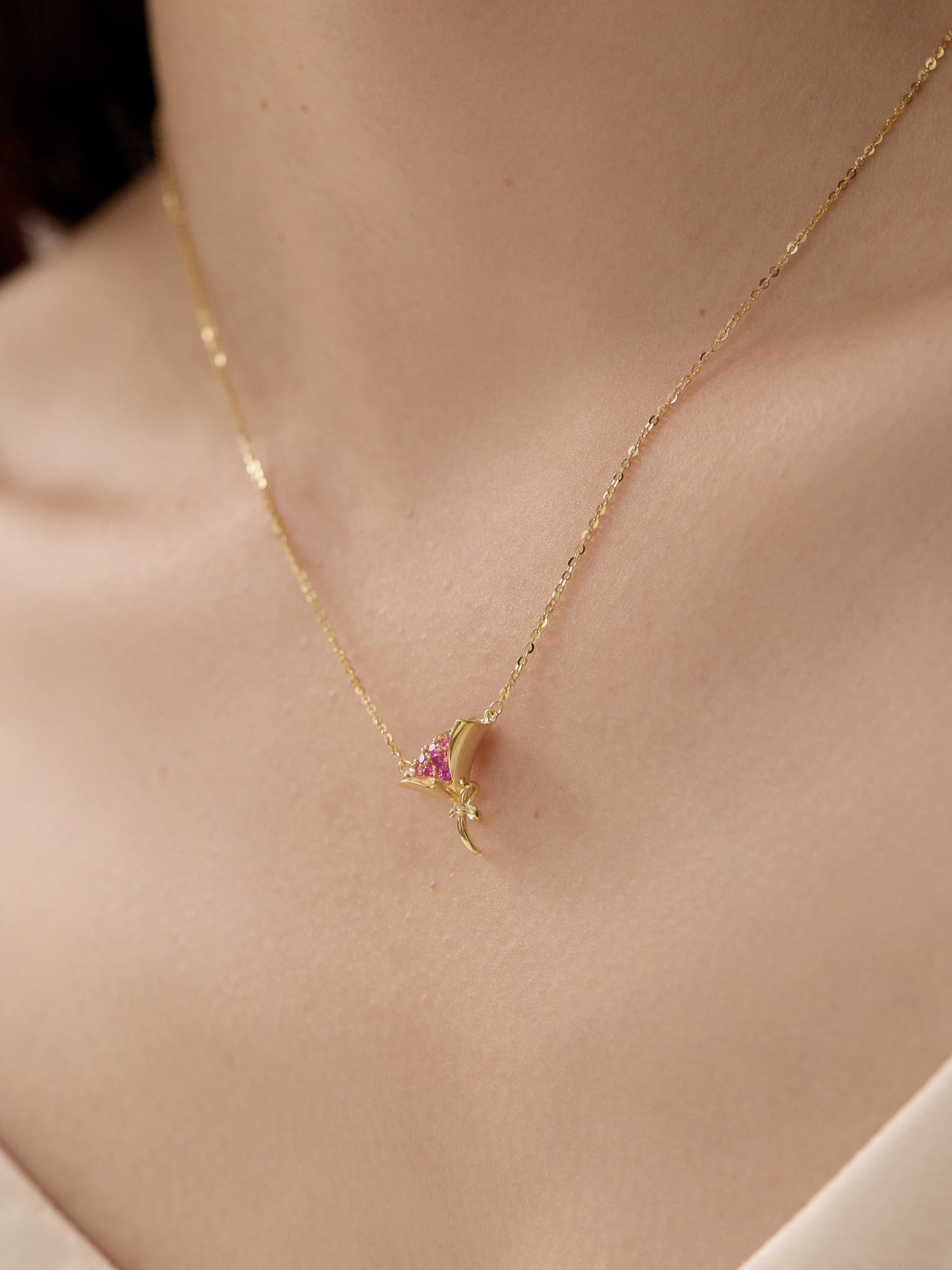 14K Gold Platted Bouquet Necklace