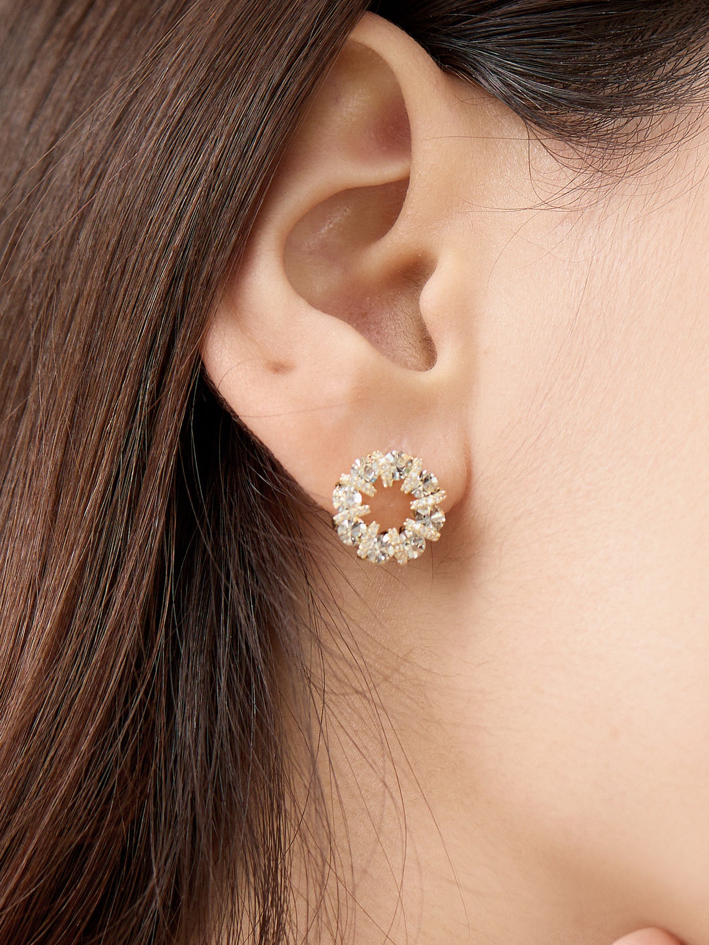 14K Gold Platted Wreath Earring