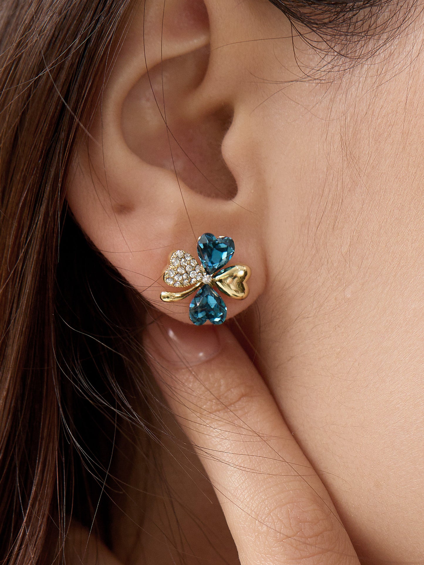 Clover Zircon Earrings