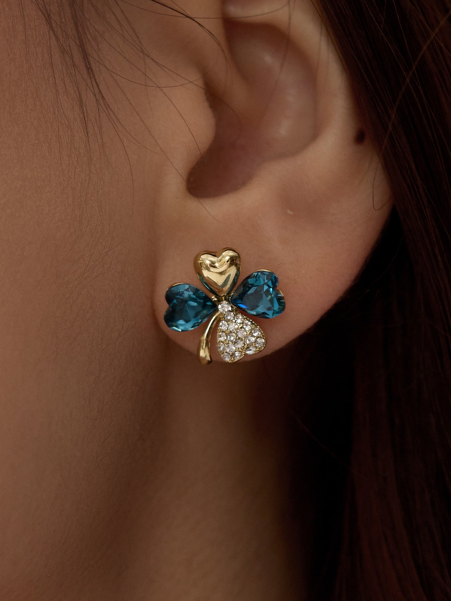 Clover Zircon Earrings