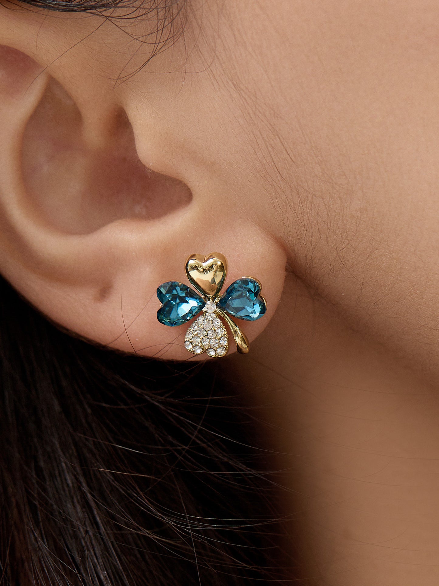 Clover Zircon Earrings