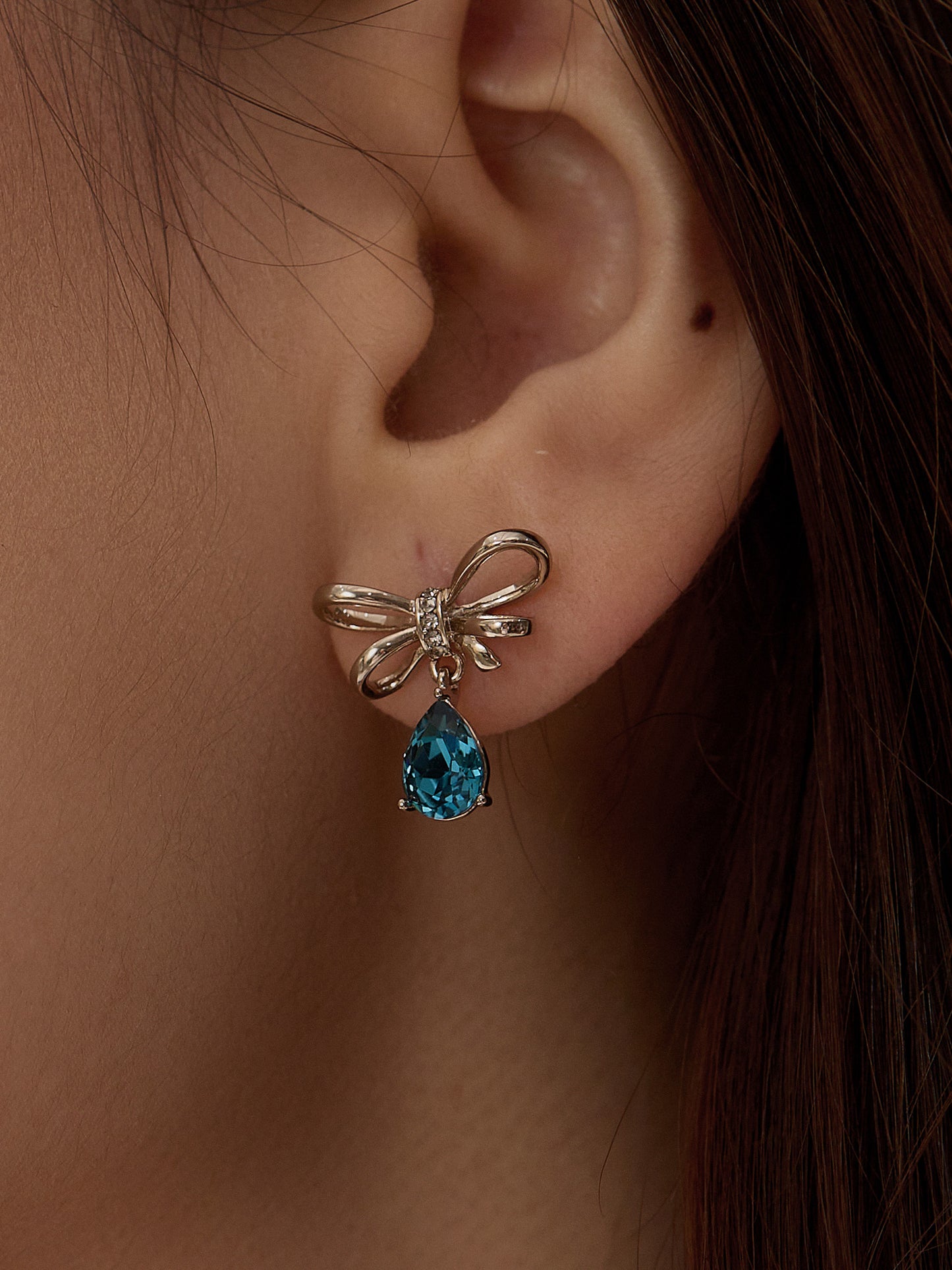 Bowknot Zircon Earrings
