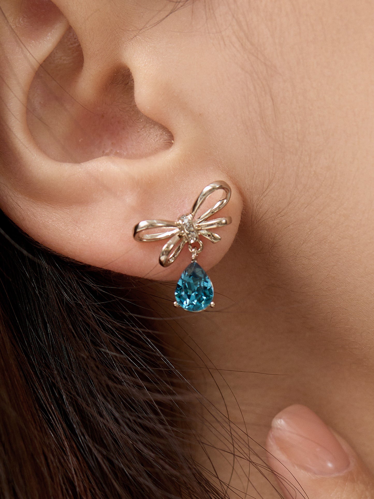 Bowknot Zircon Earrings