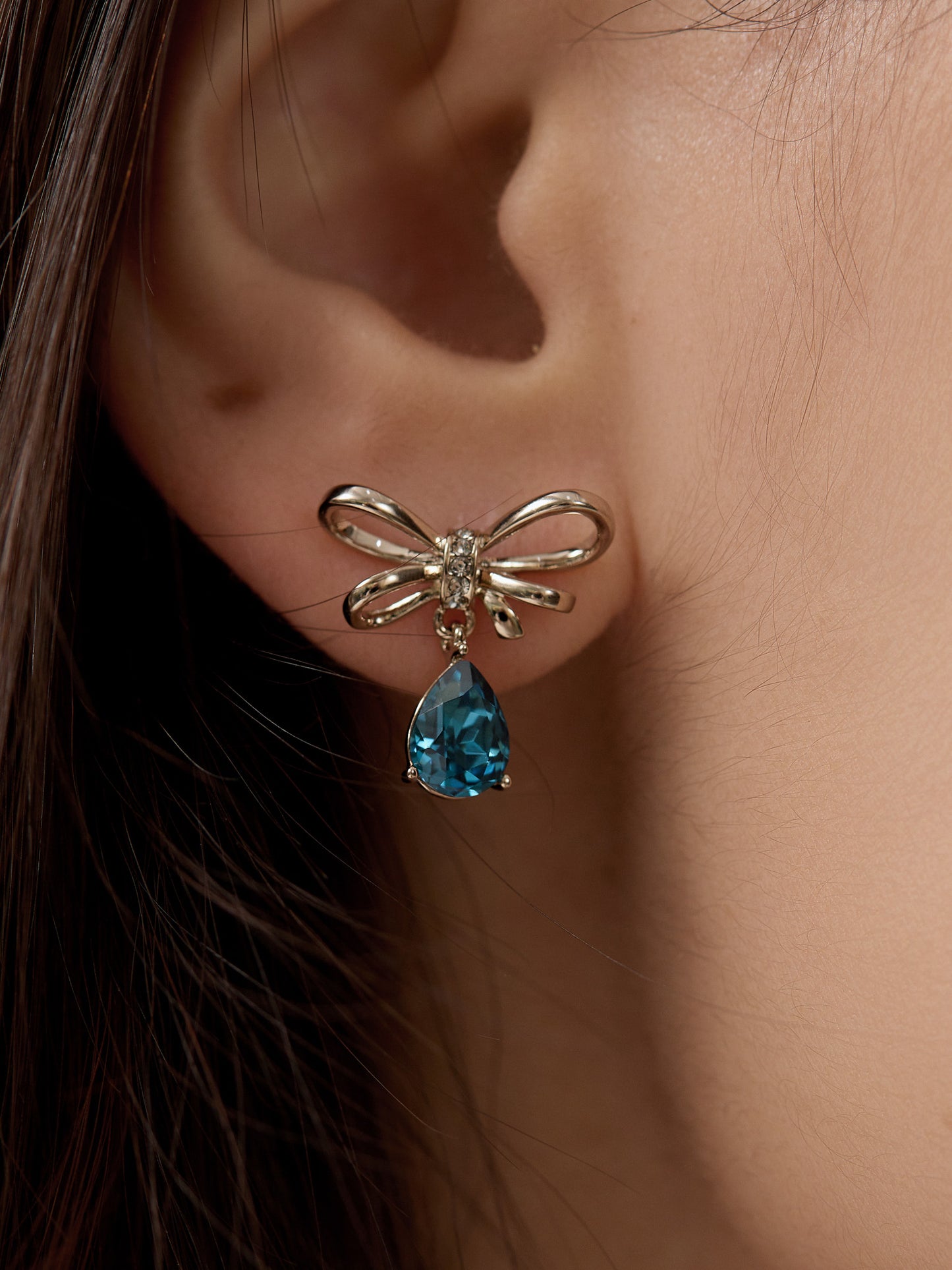 Bowknot Zircon Earrings