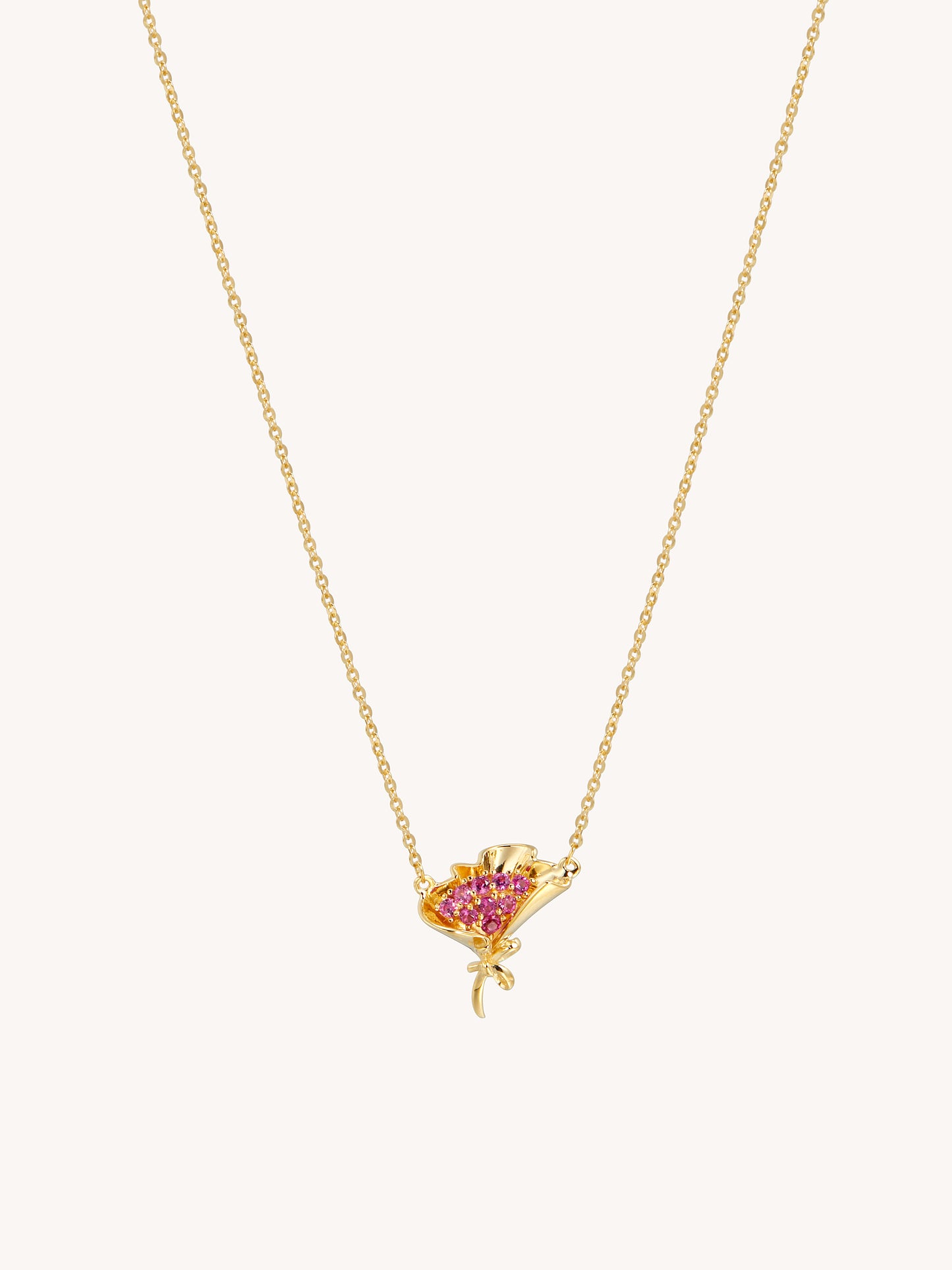 14K Gold Platted Bouquet Necklace