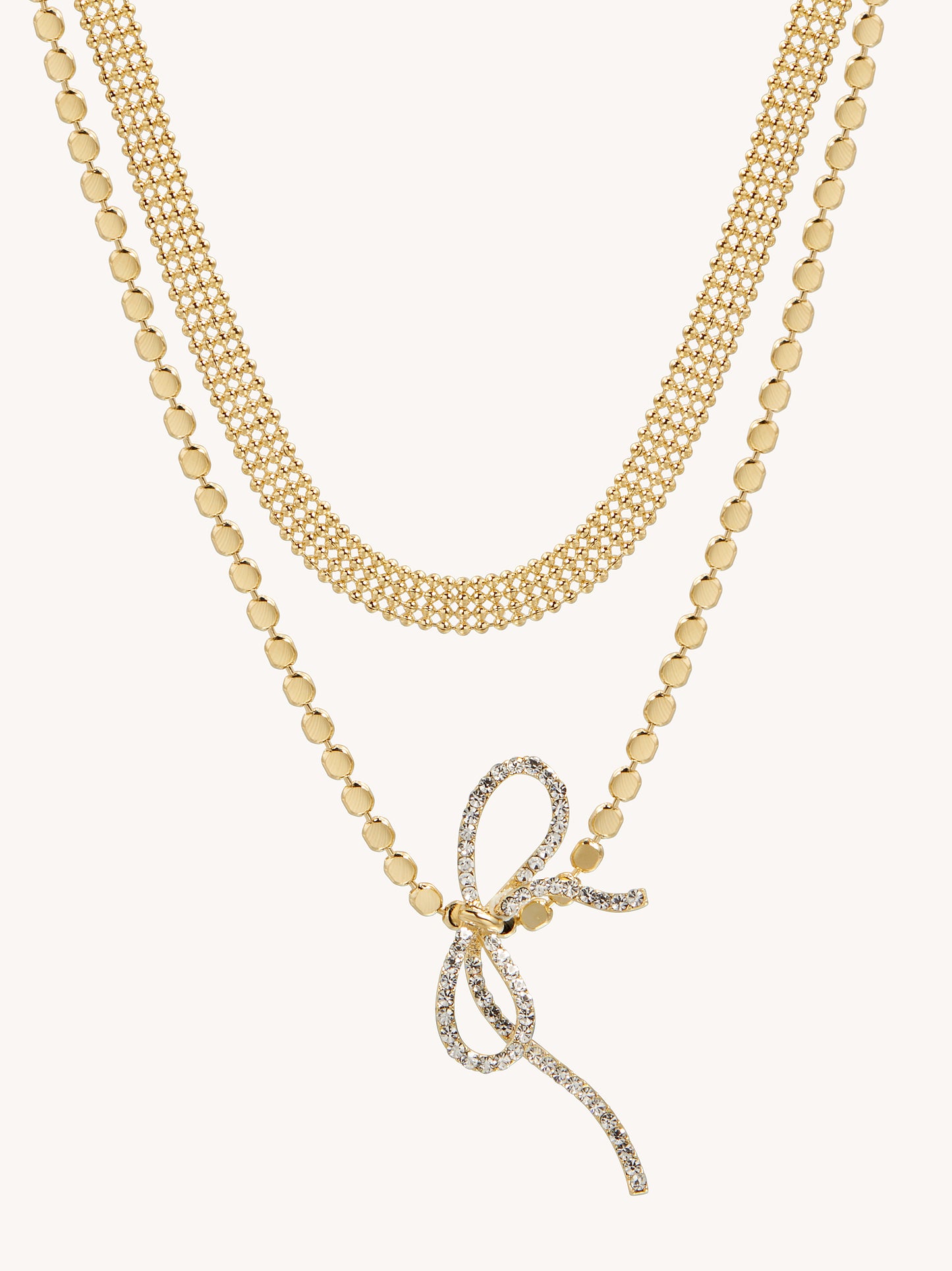 Double Layer Bowknot Necklace