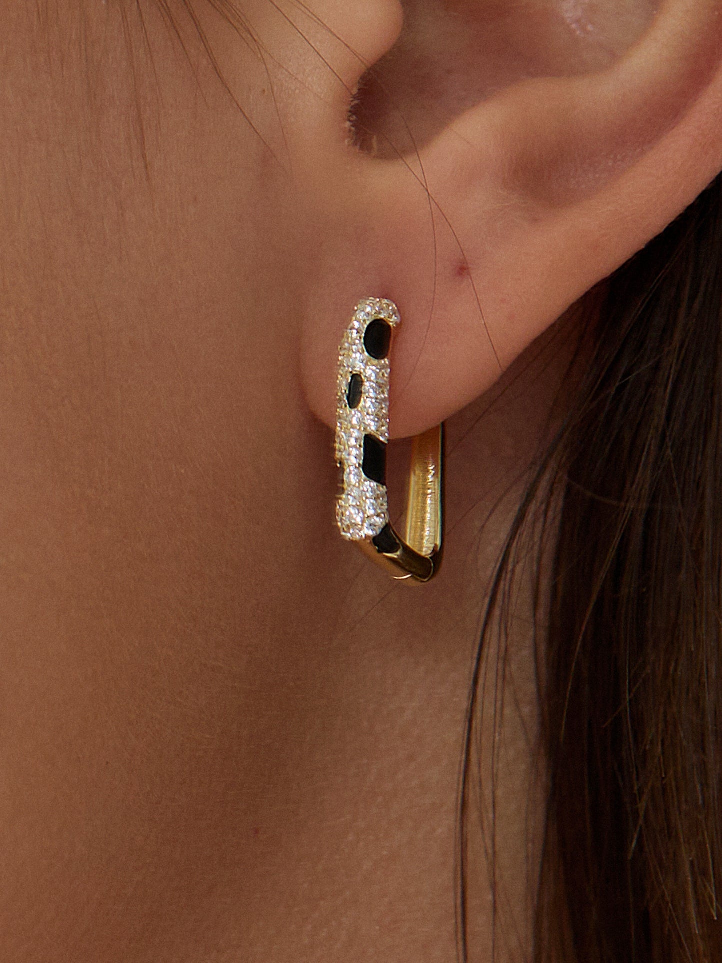 14K Gold Plated Silver Clichy Leopard Earrings