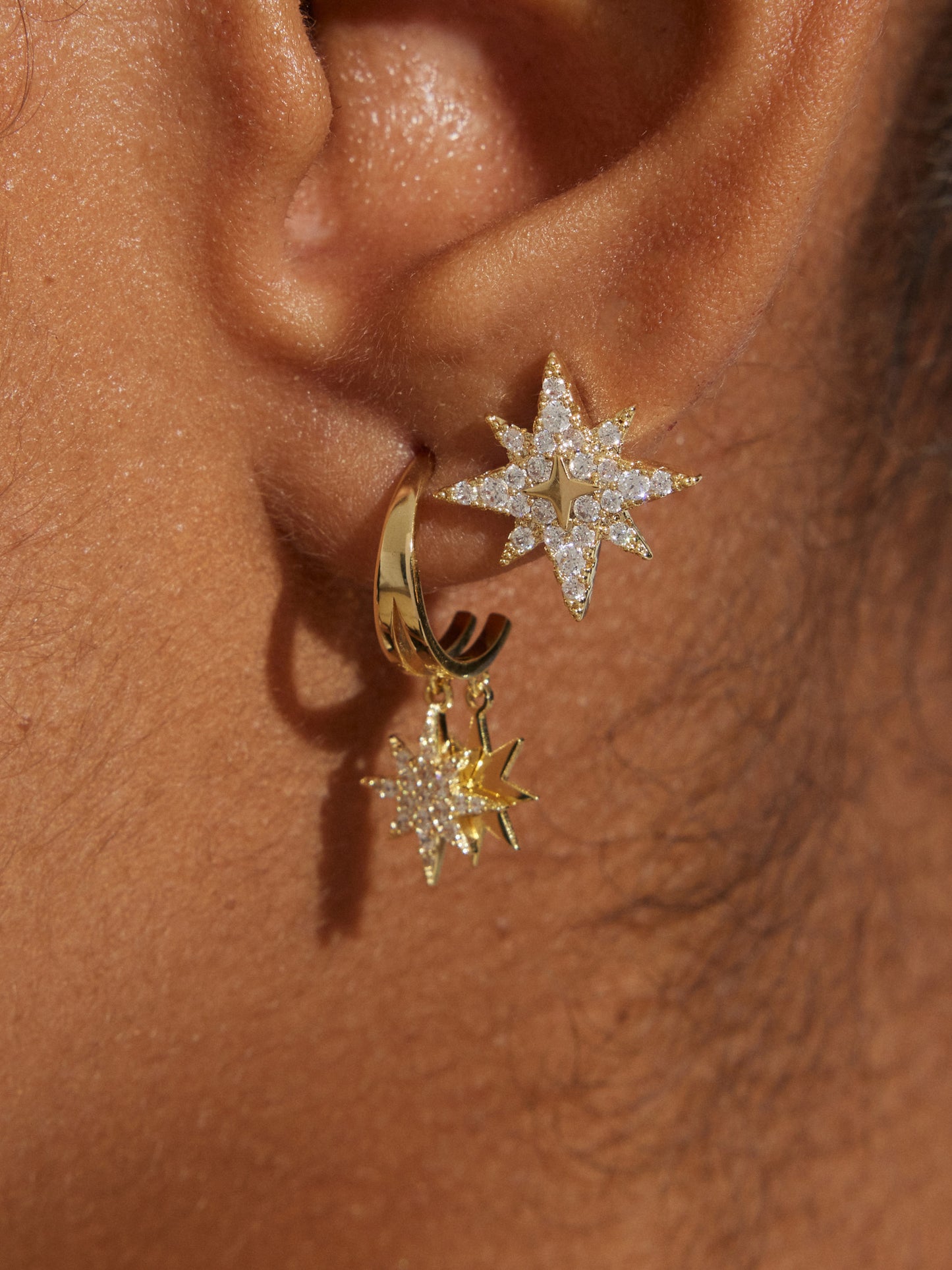 Alsace Star Hoop Earrings