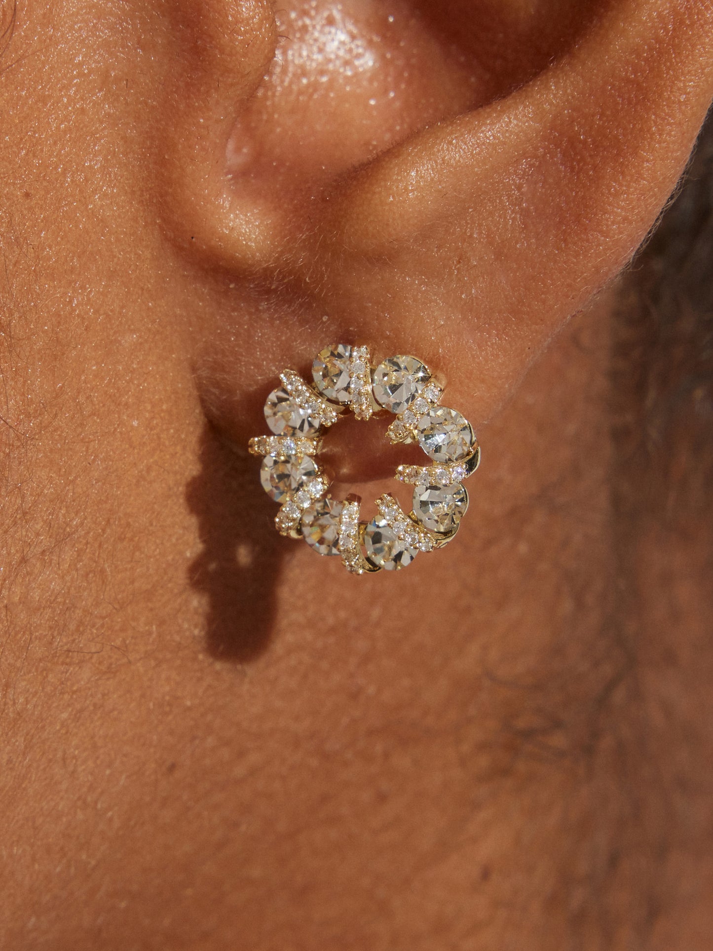 14K Gold Platted Wreath Earring