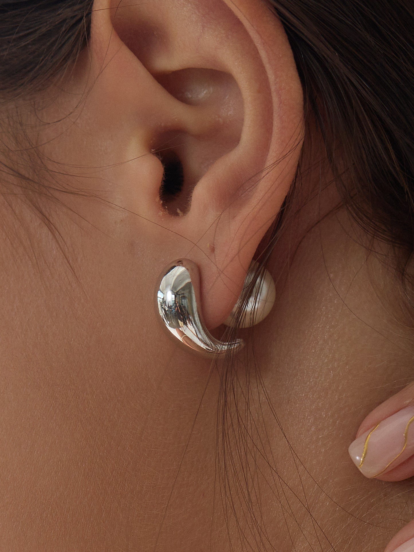 Gold Plated Pearl Drop Earrings
