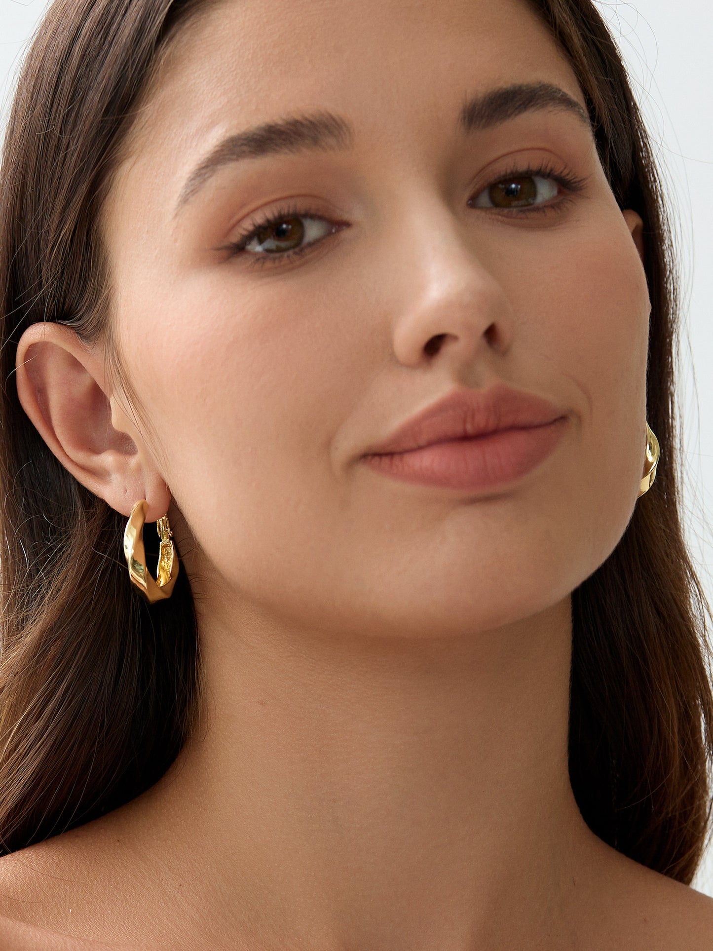 14K Gold Plated Serenity Swirl Earrings