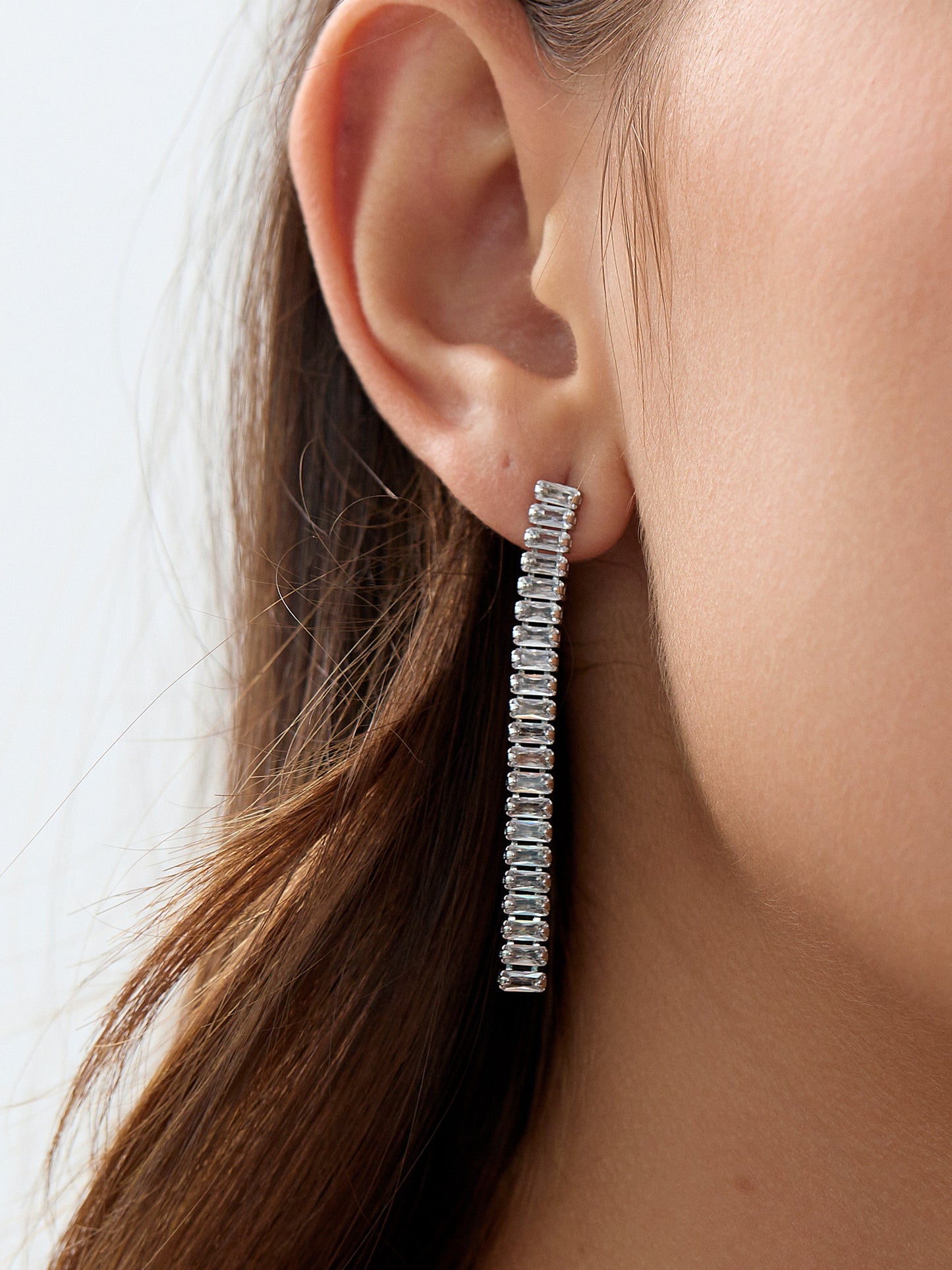 Zirconia Tassel Earrings