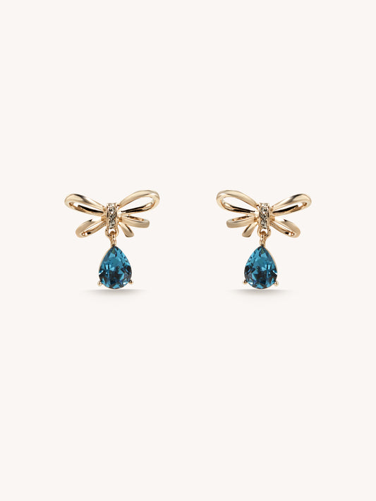 Bowknot Zircon Earrings