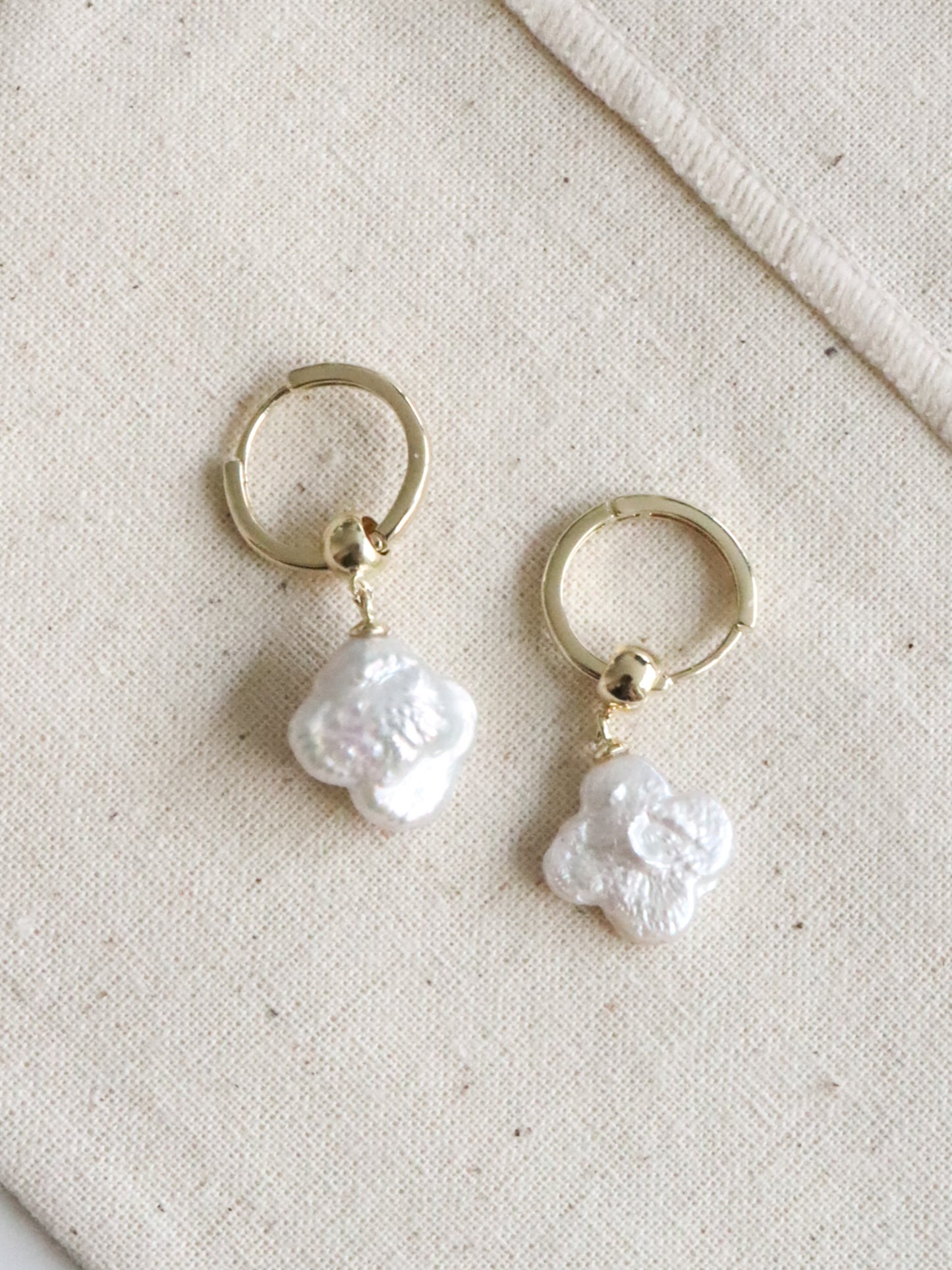 Marais Baroque Pearl Hoop Earrings