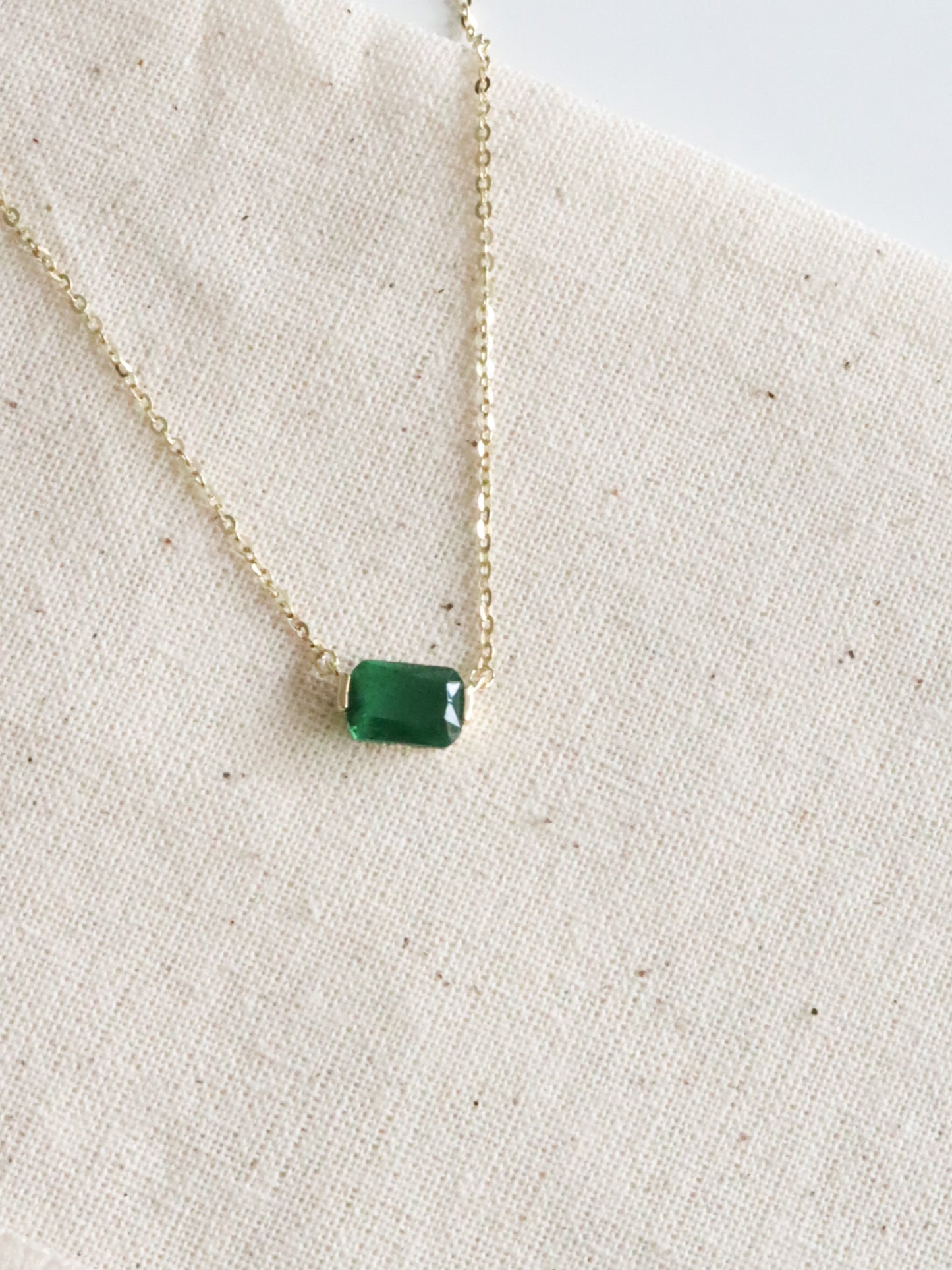 Limoges Emerald Cut Necklace