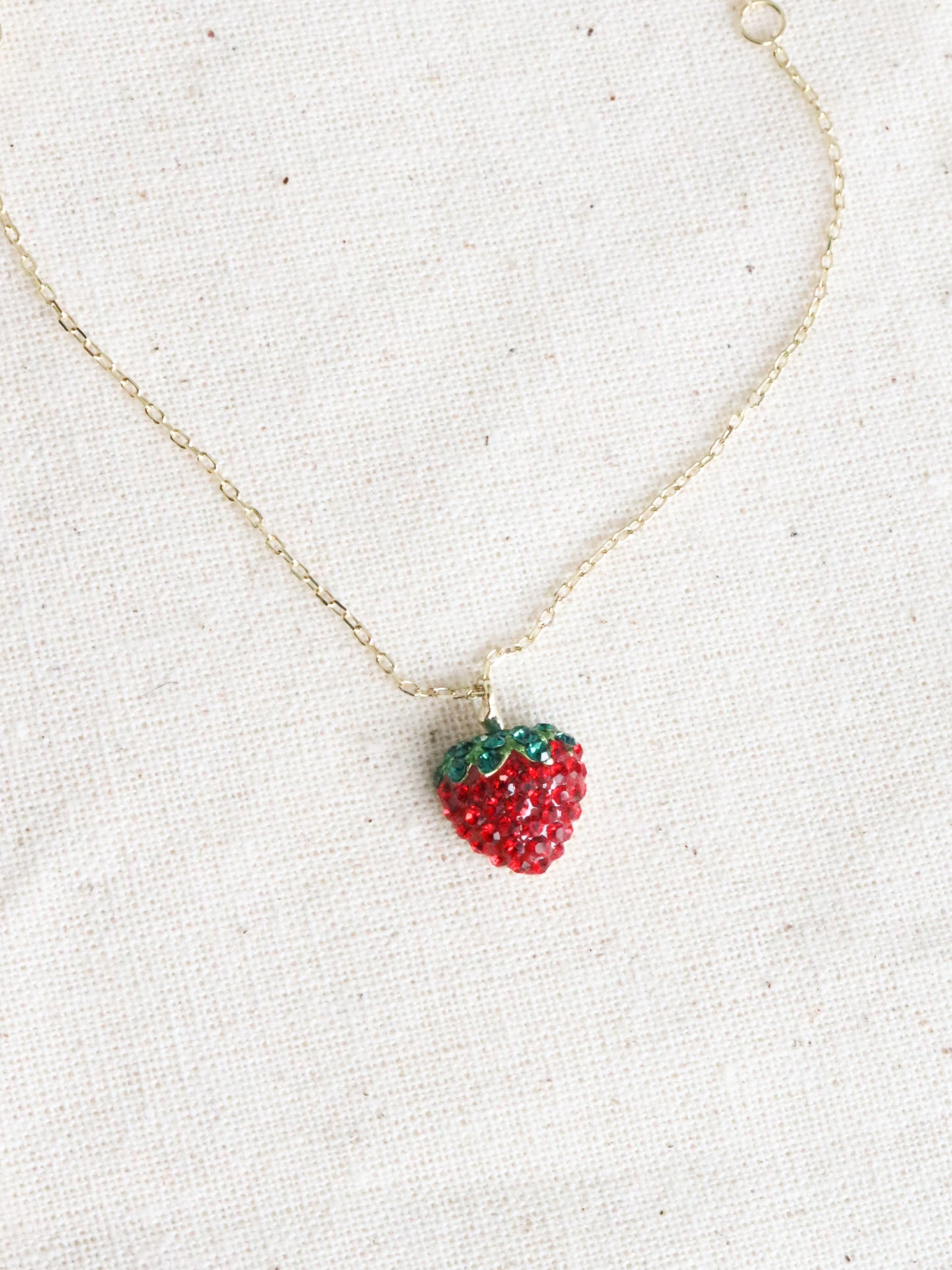 14K Gold Platted Strawberry Bracelet