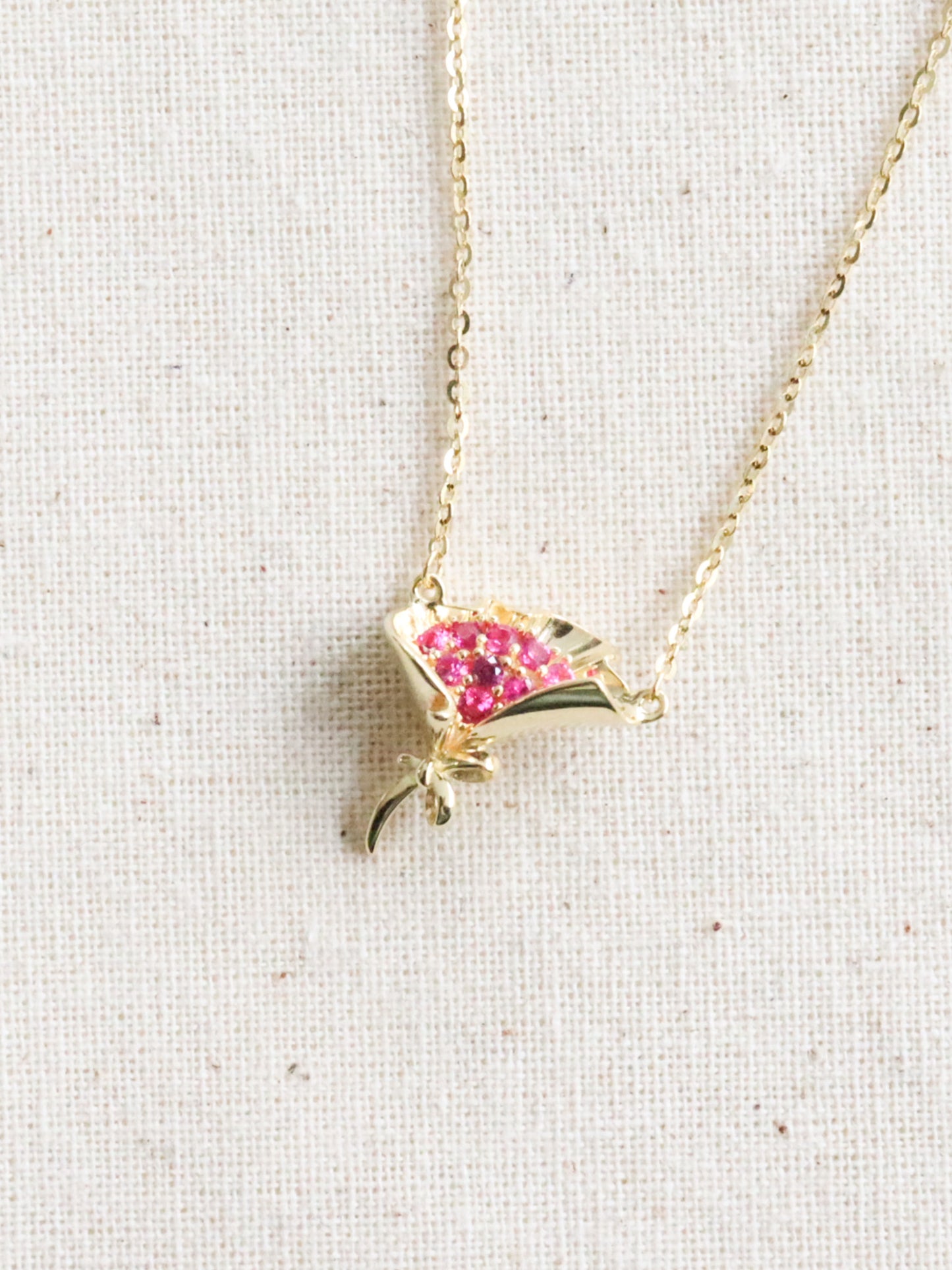 14K Gold Platted Bouquet Necklace