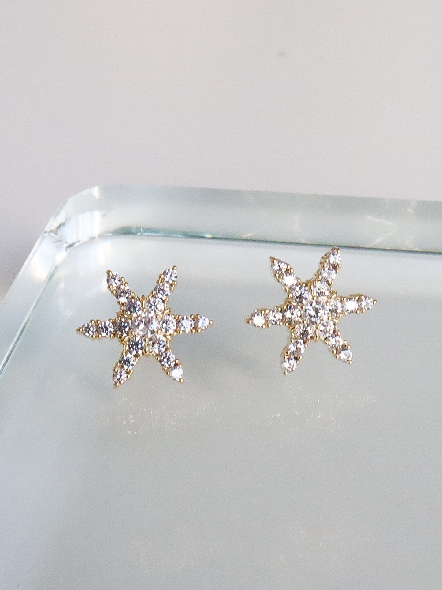 Bordeaux Snowflake Earrings