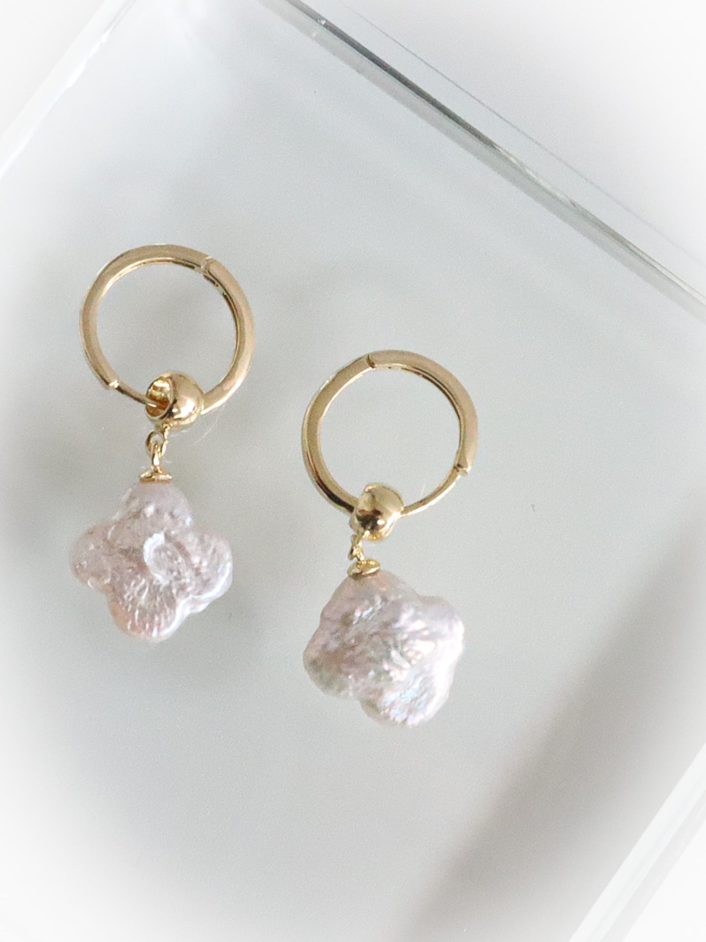 Marais Baroque Pearl Hoop Earrings