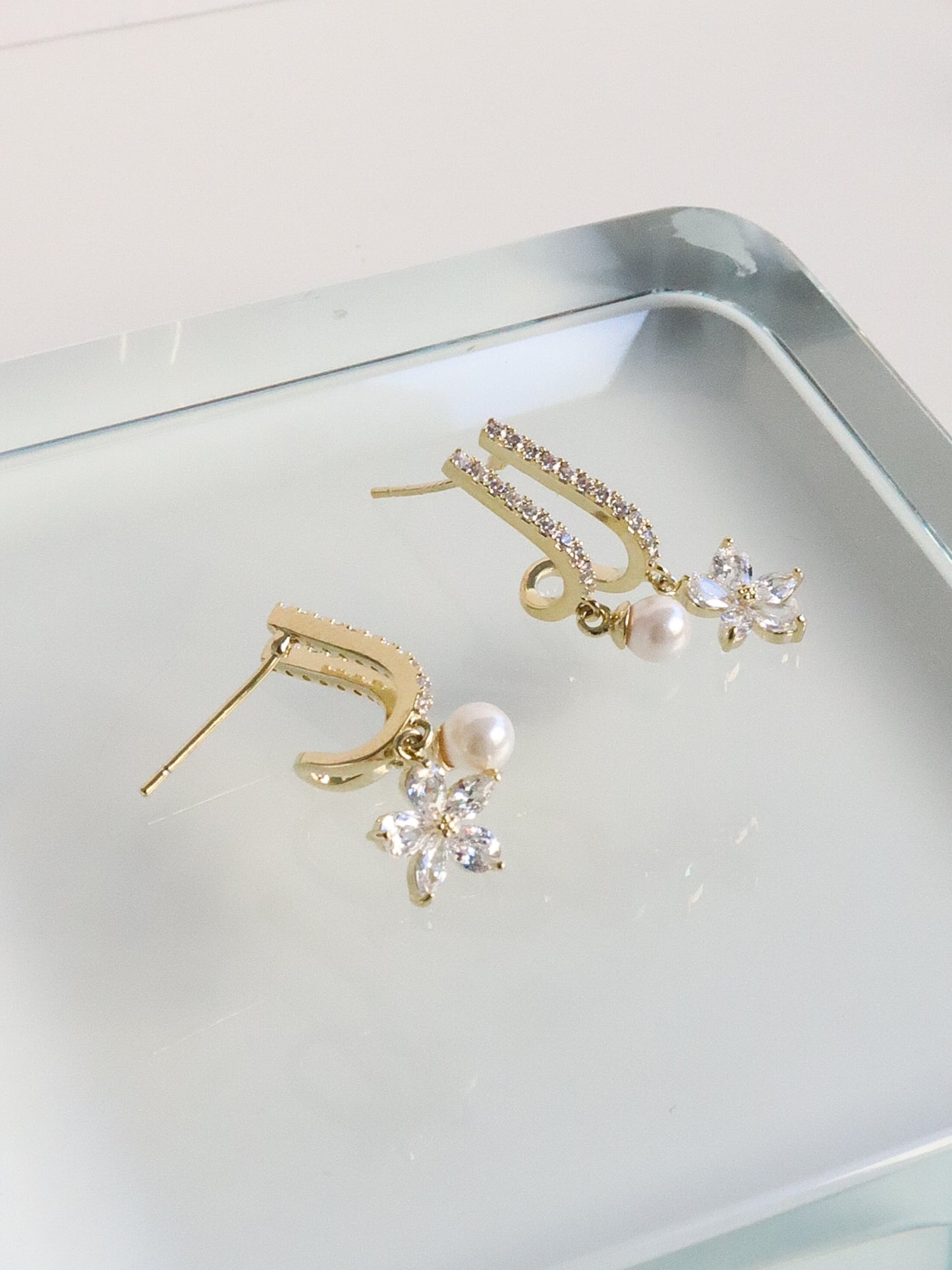 Alsace Floral Pearl Earrings