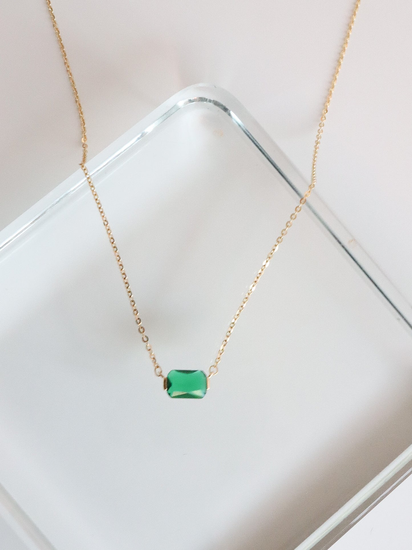 Limoges Emerald Cut Necklace