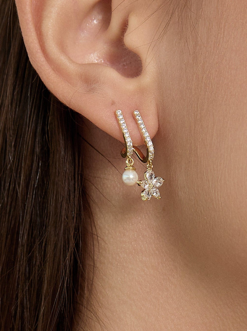 Alsace Floral Pearl Earrings