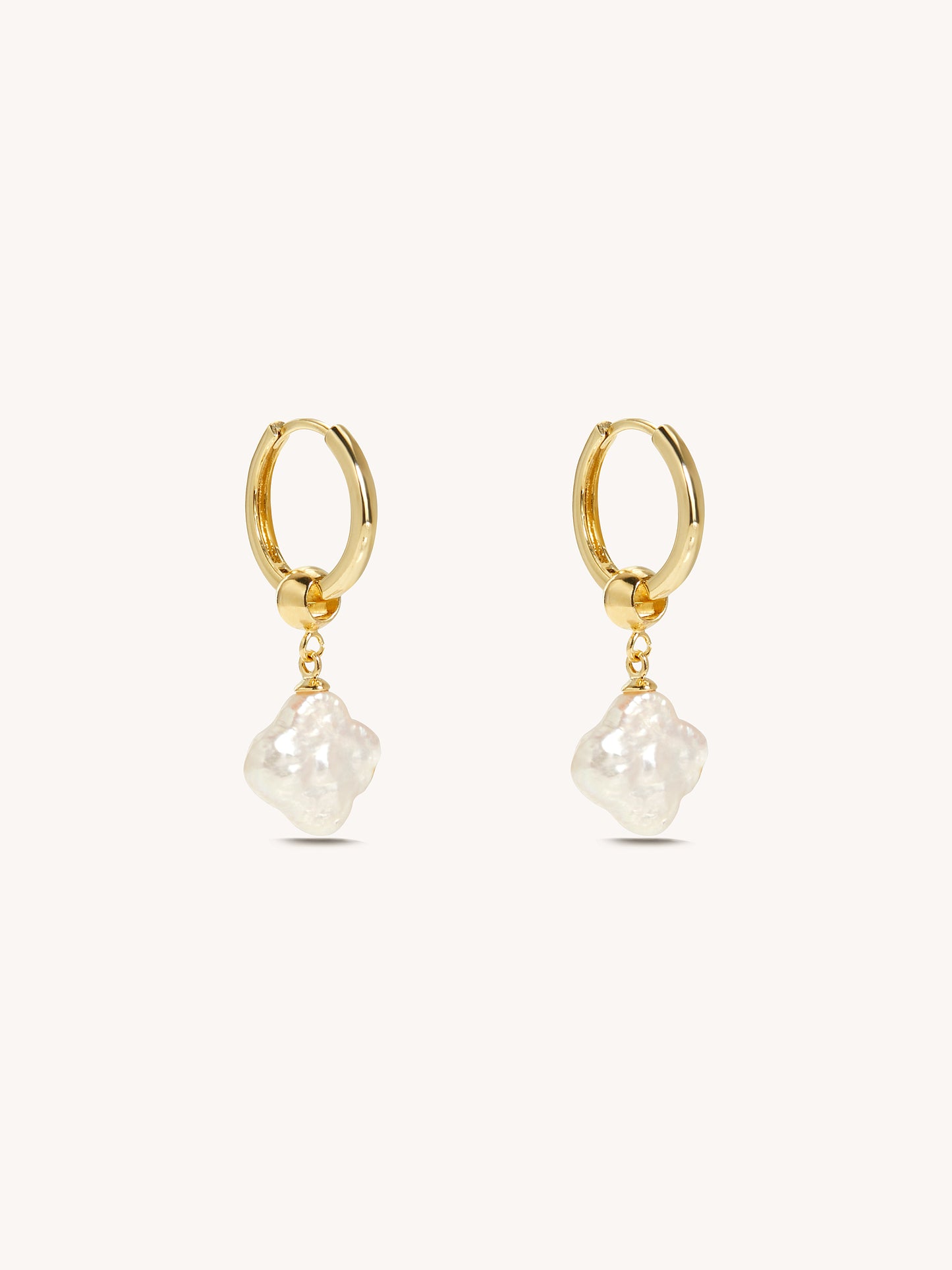 Marais Baroque Pearl Hoop Earrings