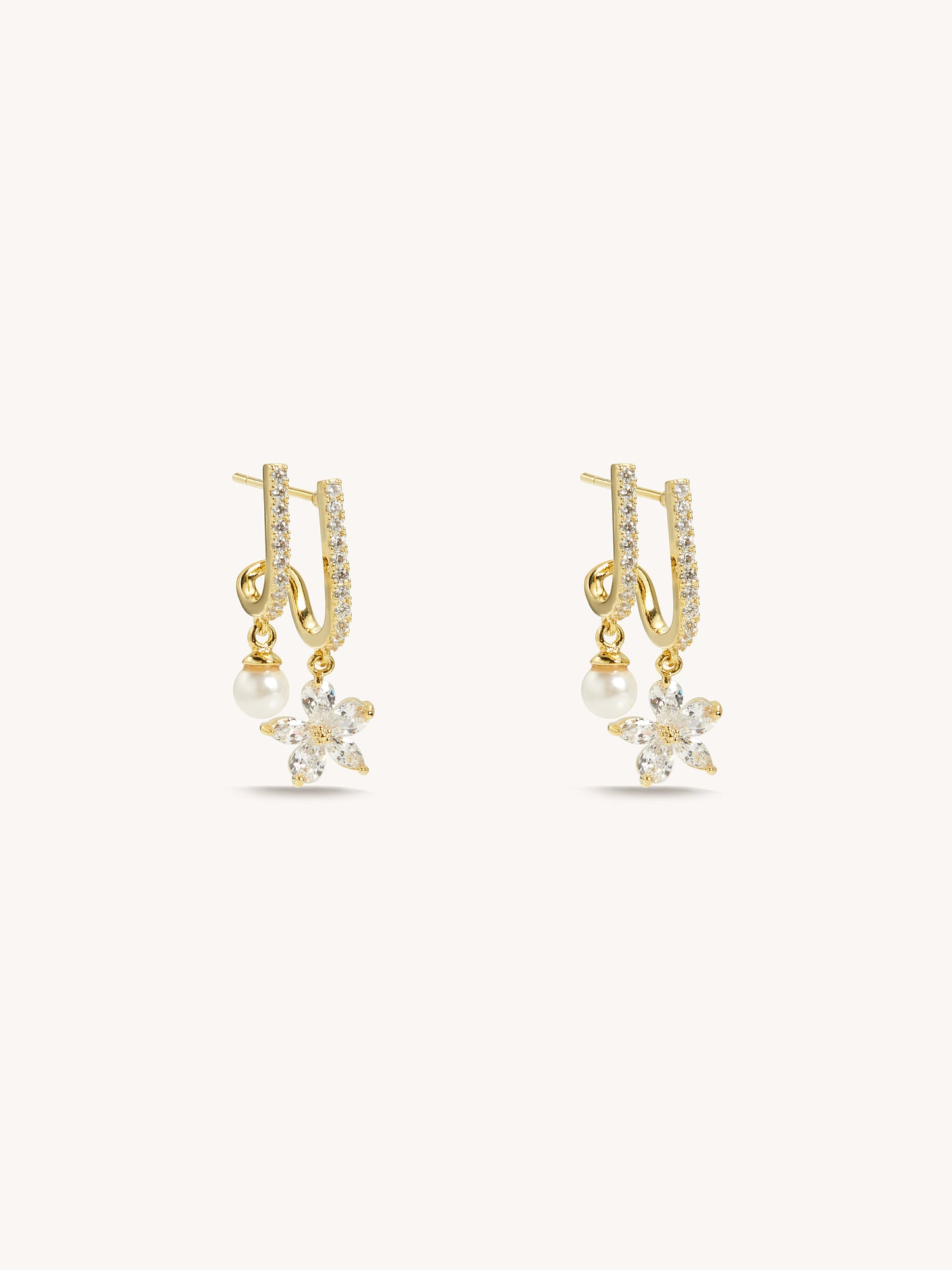 Alsace Floral Pearl Earrings