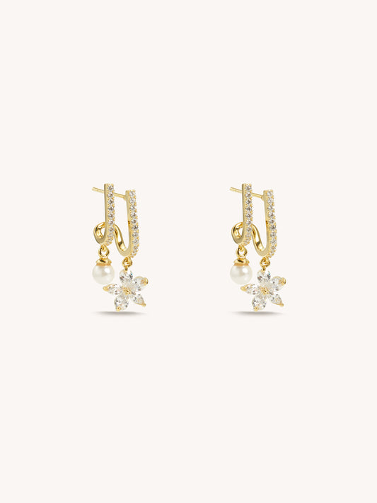 Alsace Floral Pearl Earrings