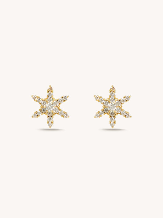 Bordeaux Snowflake Earrings