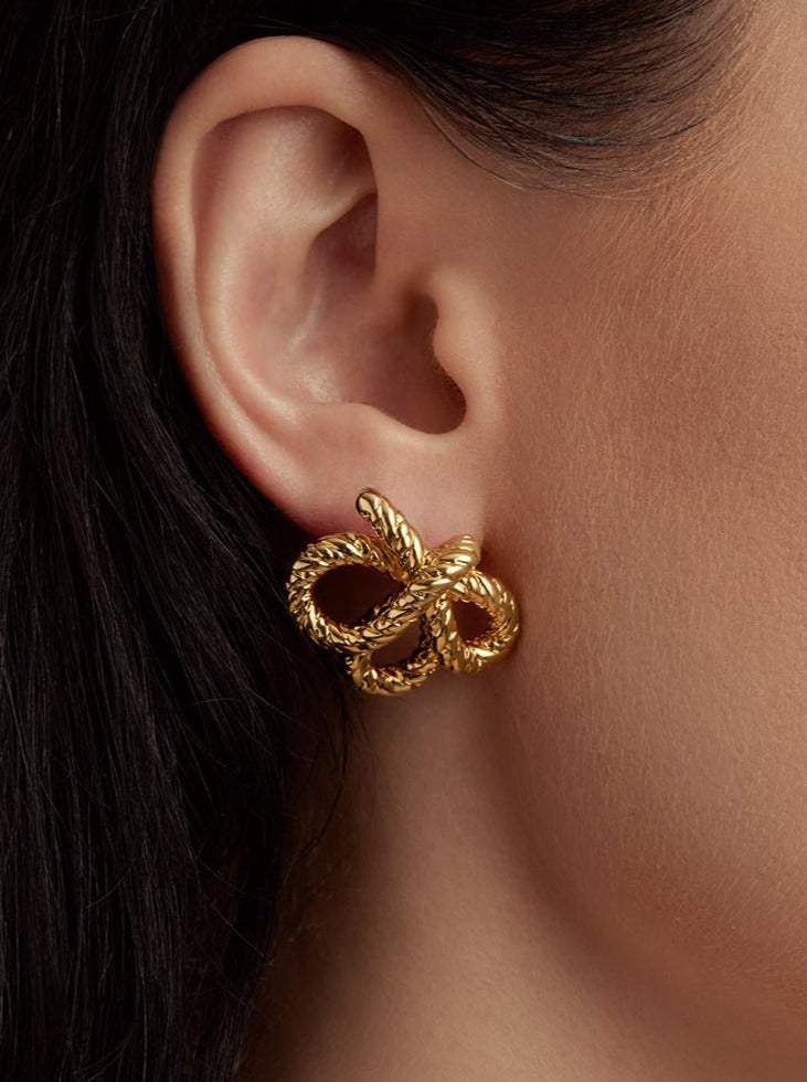 24K Gold Plated Cookie Earrings - Revermejewelry