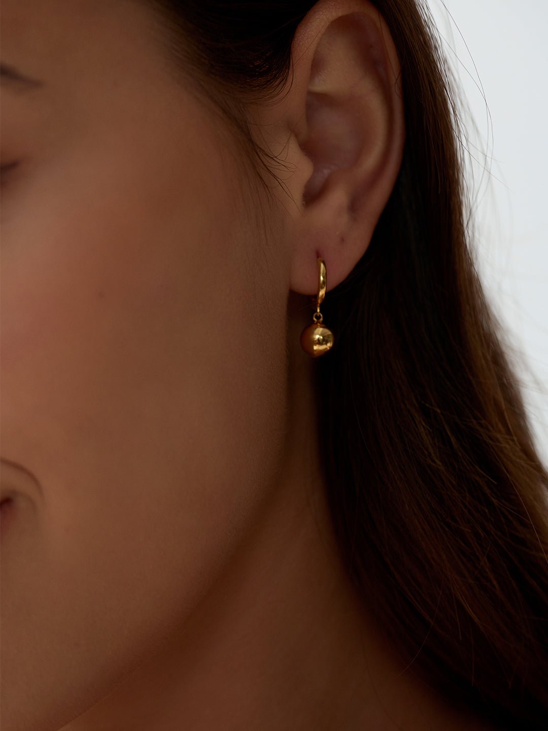 24K Gold Plated Silver Mini Globe Earrings - Revermejewelry