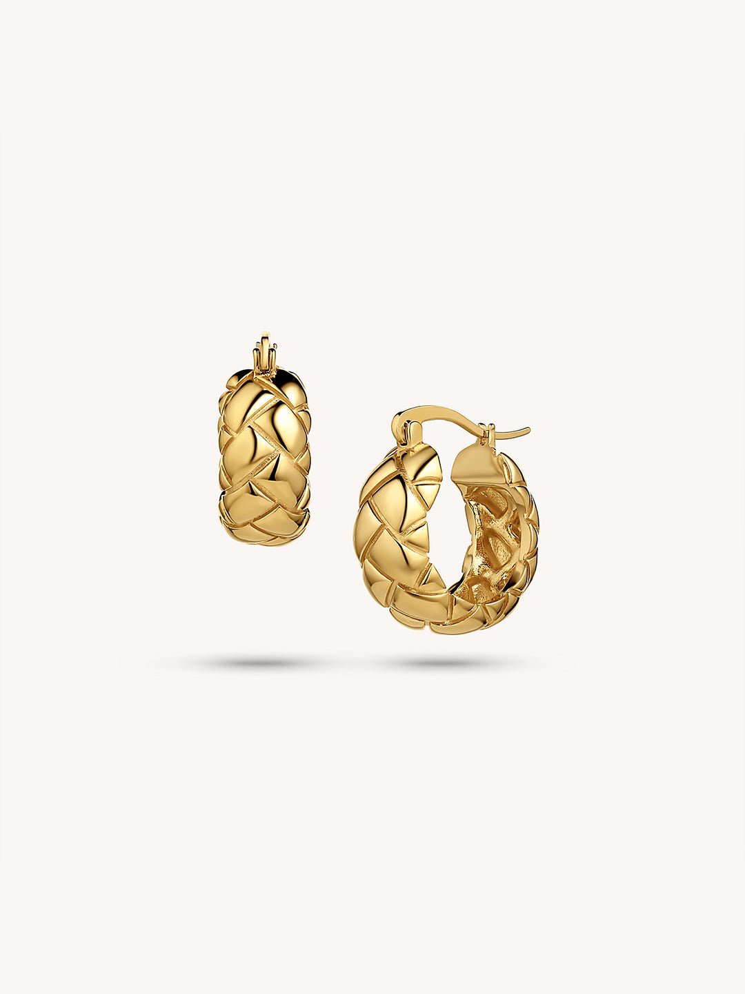 24K/White Gold Plated Silver Arch Earrings - Revermejewelry