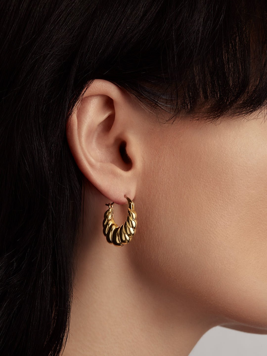 Gold Plated Classy Croissant Earrings - Revermejewelry