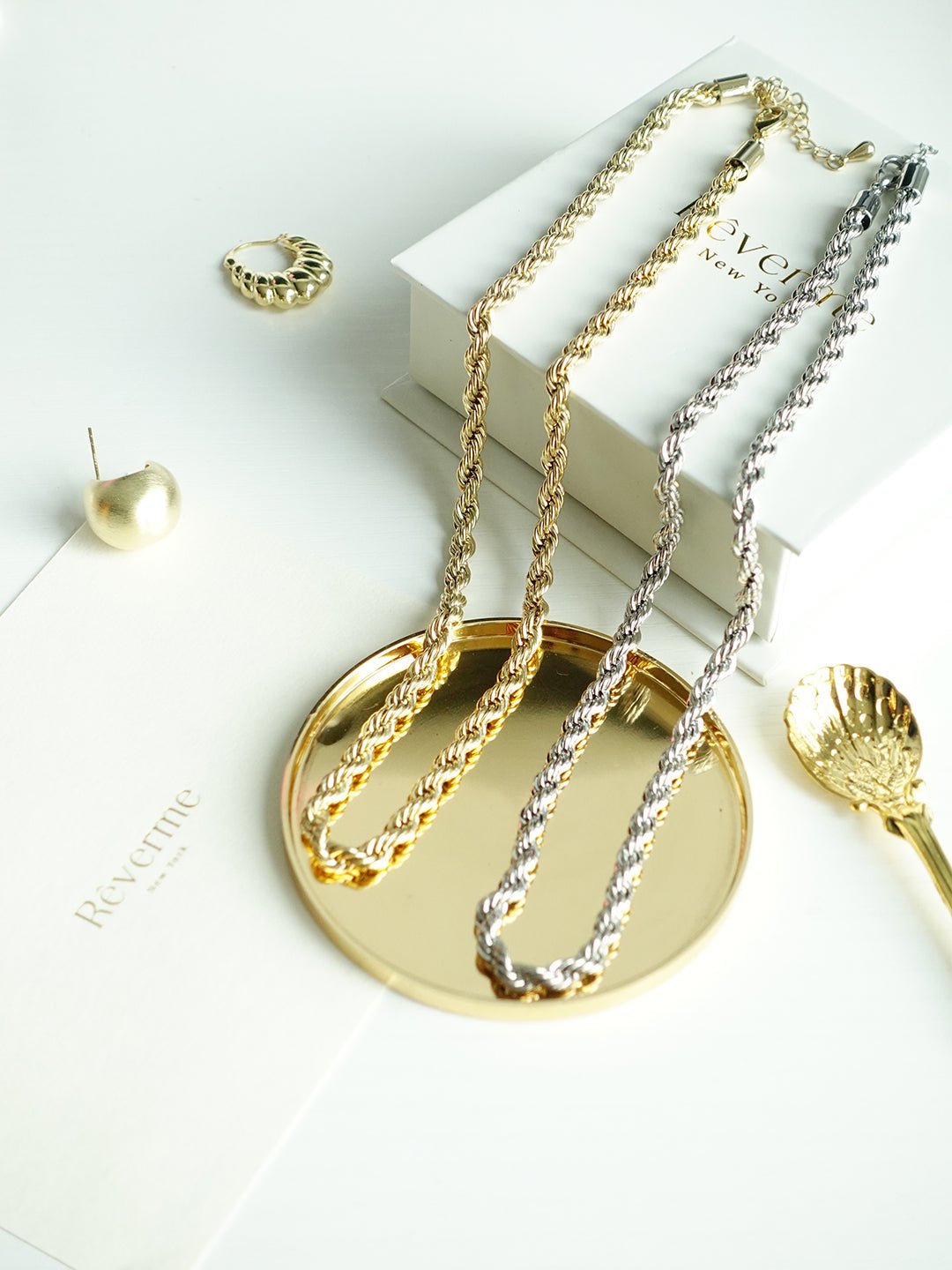 Gold Plated Essential Braided Necklace - Revermejewelry