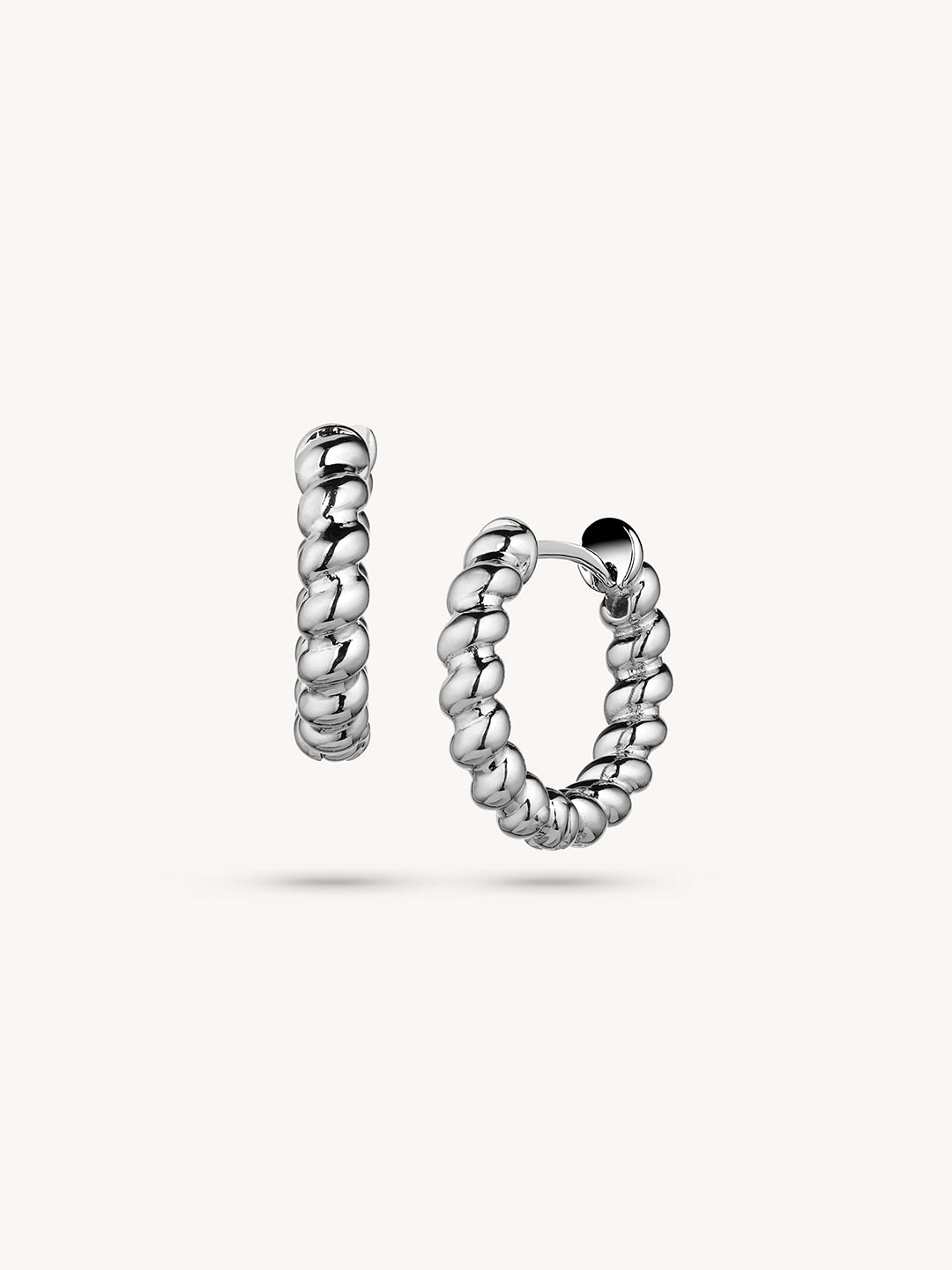 Gold Plated Frill Glamour Hoops Earrings - Revermejewelry